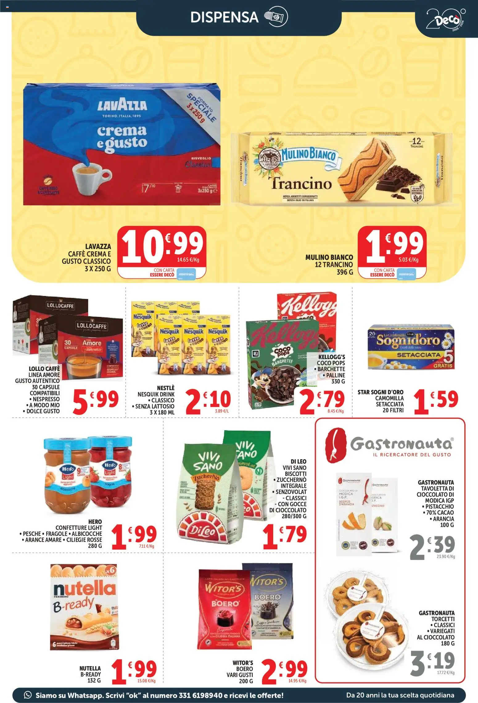 Volantino Decò del 09.04.2026 | Pagina: 7 | Prodotti: Crema, Olio, Nutella, Lavazza