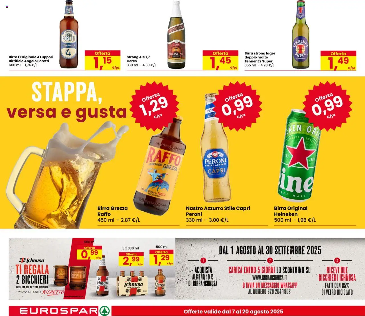 Volantino Despar del 07.08.2025 | Pagina: 18 | Prodotti: Tennent's, Birra, Cereali, Ceres