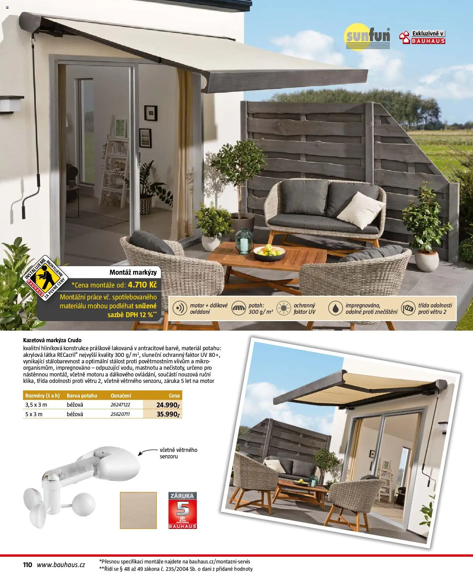 Bauhaus katalog Záhradní nábytek od 08.04.2026 | Strana: 110 | Produkty: Crudo, Markýza