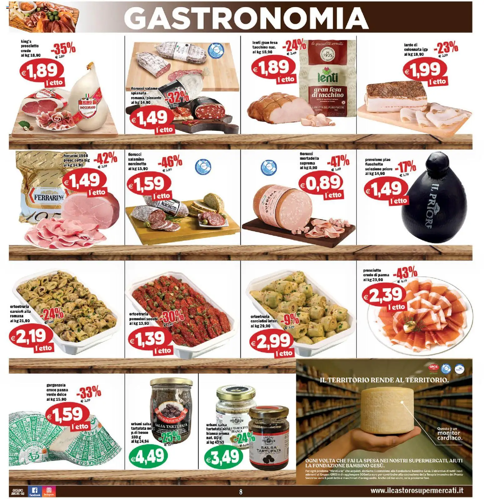 Volantino Il Castoro del 06.12.2025 | Pagina: 8 | Prodotti: Salame, Panna, Salsa, Letto