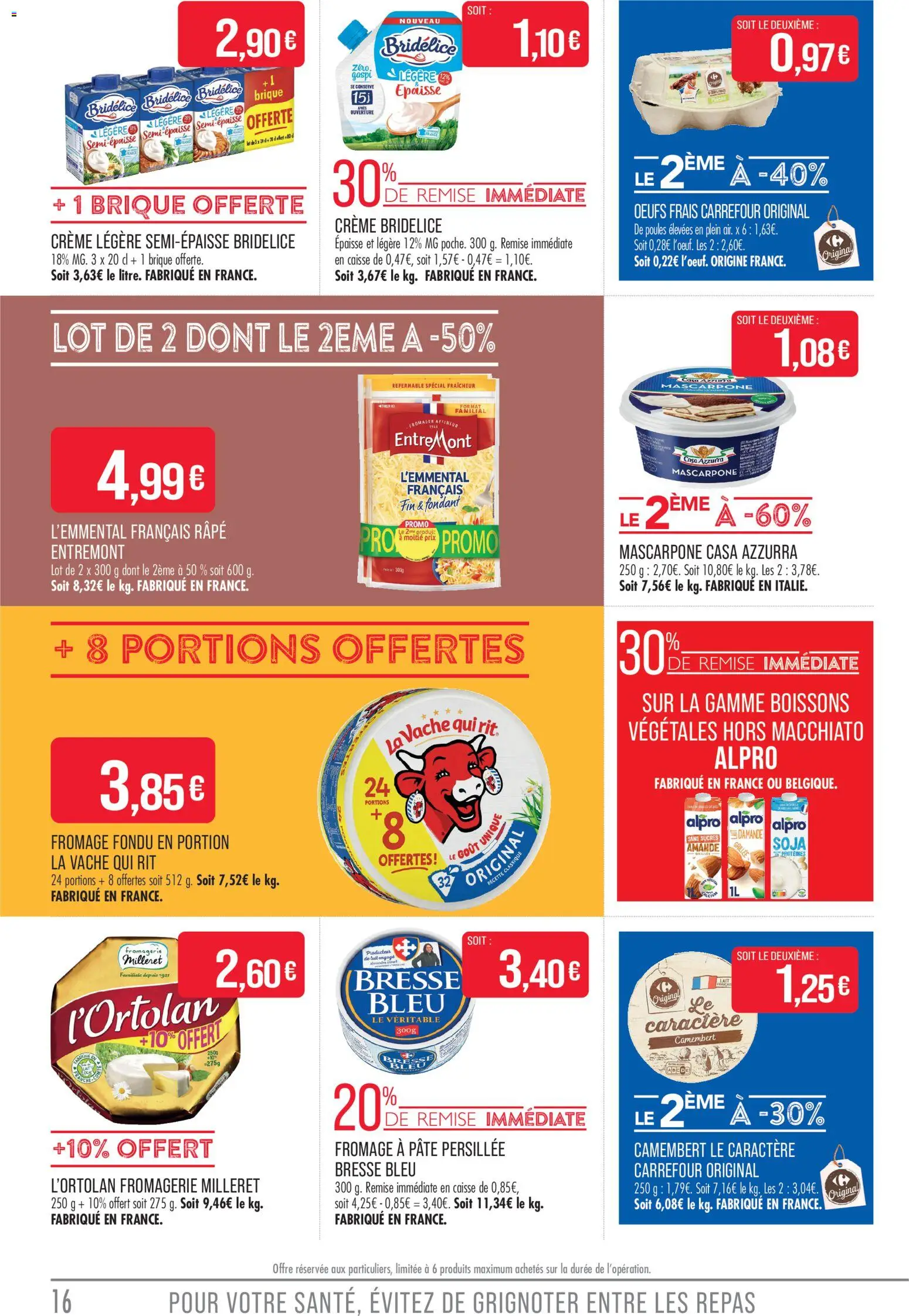 {H1} | Page: 16 | Produits: Amande, Fromage, Œufs, Mascarpone