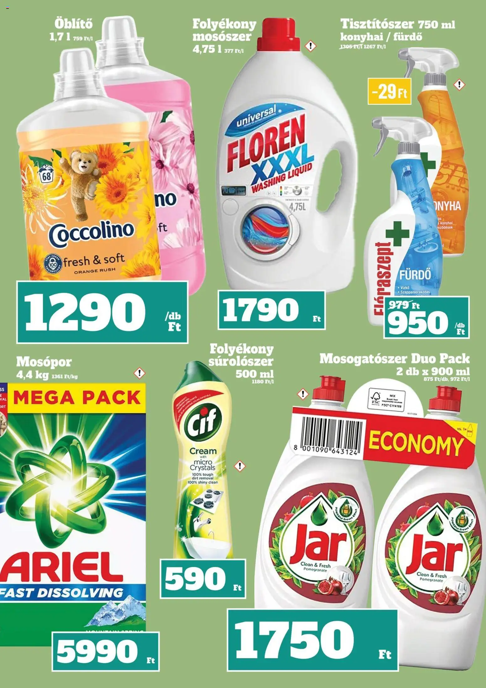 Family Diszkont akciós ujság - amely érvényes a következő dátumtól: 18.12.2025 | Oldal: 24 | Termékek: Coccolino, Öblítő, Mosópor, Mosogatószer