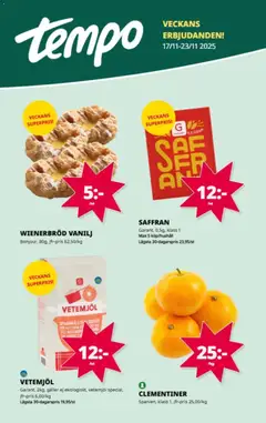Tempo - erbjudanden - Förhandsvisning av reklamblad från butik Tempo aktuell från 17.11.2025