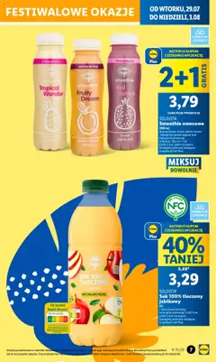 Lidl Festiwalowe okazje od 29.07.2025 | Strona: 7 | Produkty: Jagody acai, Sok, Banan, Ananas