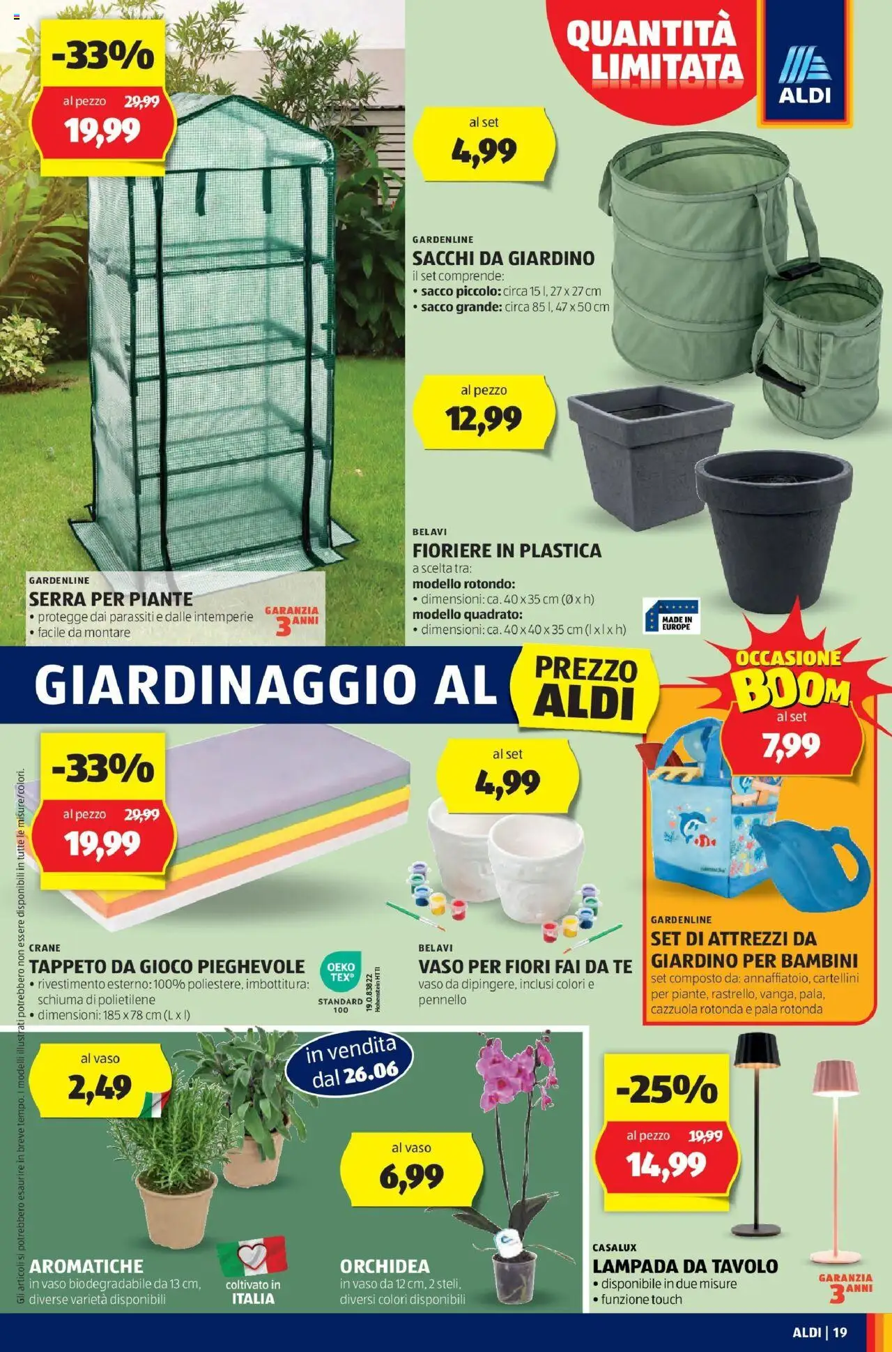 Volantino Aldi del 22.06.2025 | Pagina: 19 | Prodotti: Pennello, Tavolo, Tappeto, Lampada