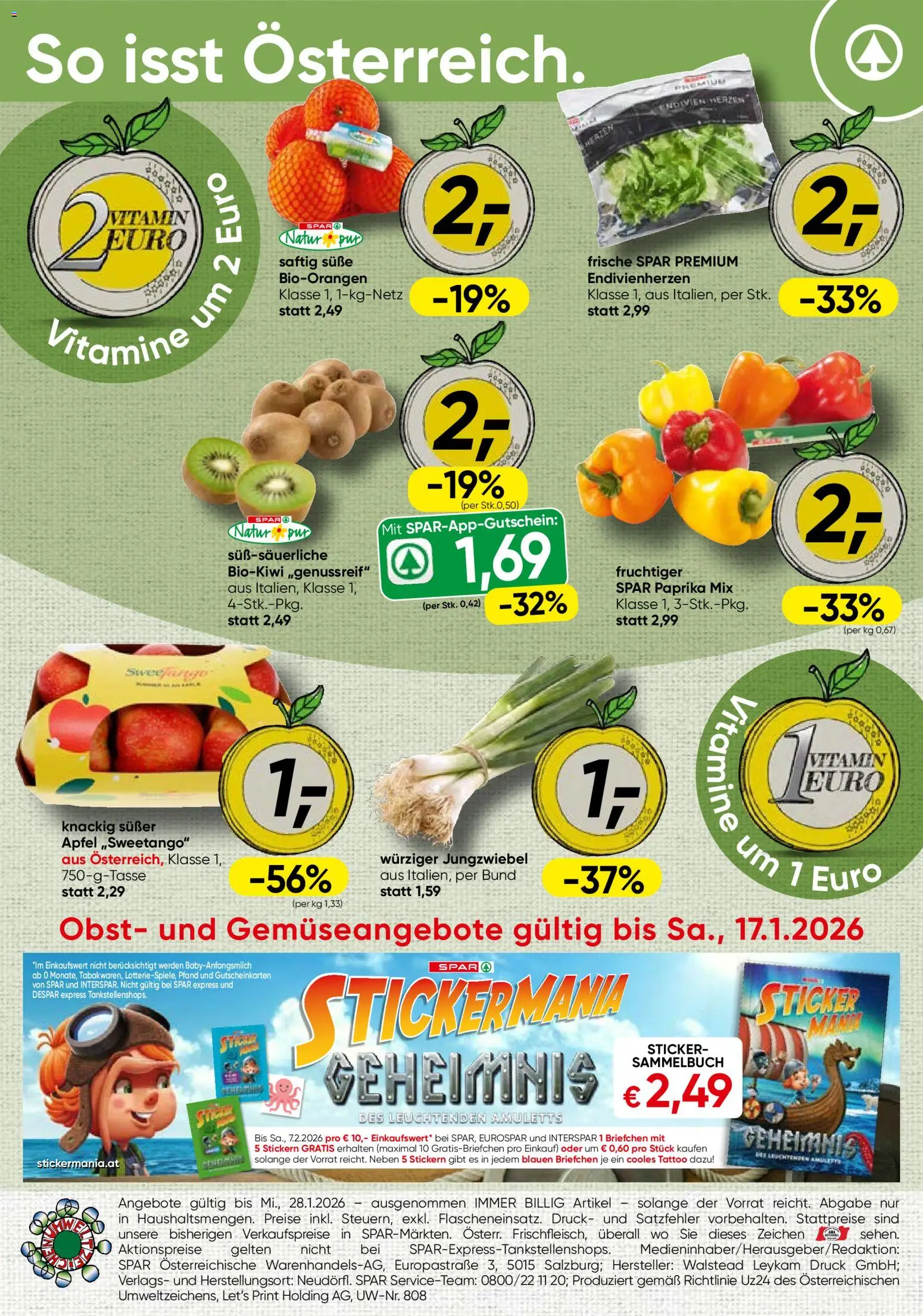 Spar Flugblatt - Vorarlberg gültig ab 15.01.2026 | Seite: 20 | Produkte: Obst, Äpfel