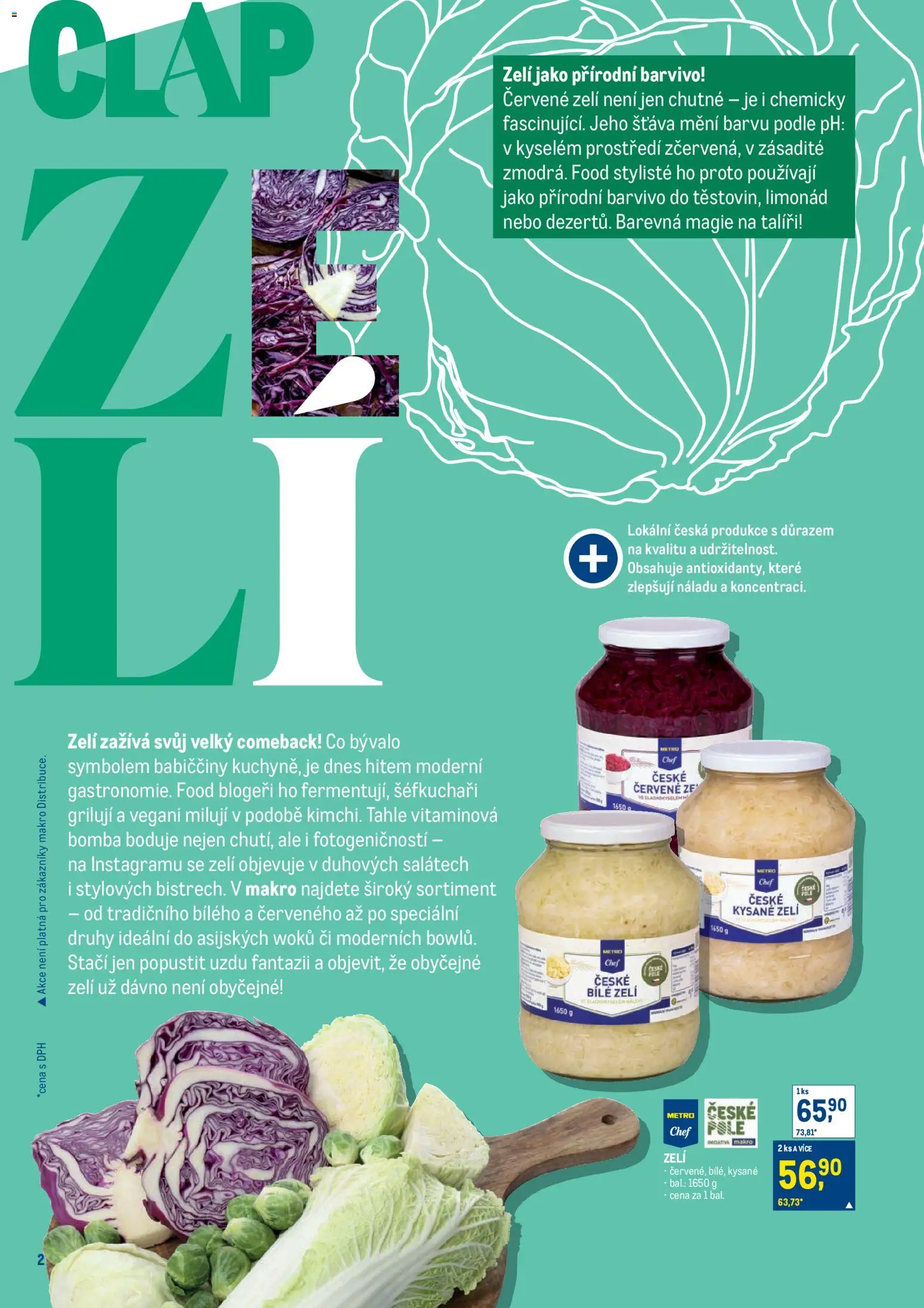 Makro leták - Pro milovníky jídla od 19.11.2025 | Strana: 2 | Produkty: Zelí, Kysané zelí