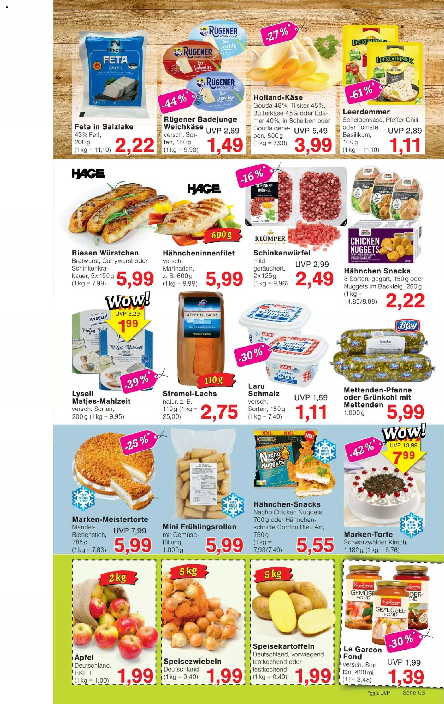 Wiglo Wunderland Prospekt – gültig ab 09.03.2026 | Seite: 3 | Produkte: Gouda, Äpfel, Pfeffer, Schinken