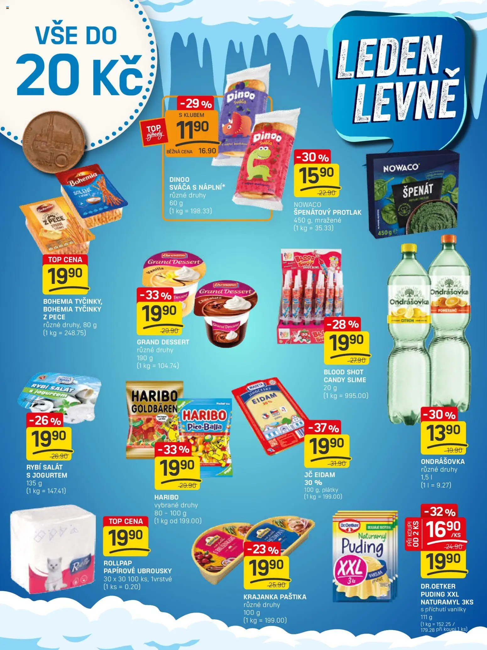 Flop leták - FlopTop od 14.01.2026 | Strana: 4 | Produkty: Haribo, Salát, Puding, Špenát