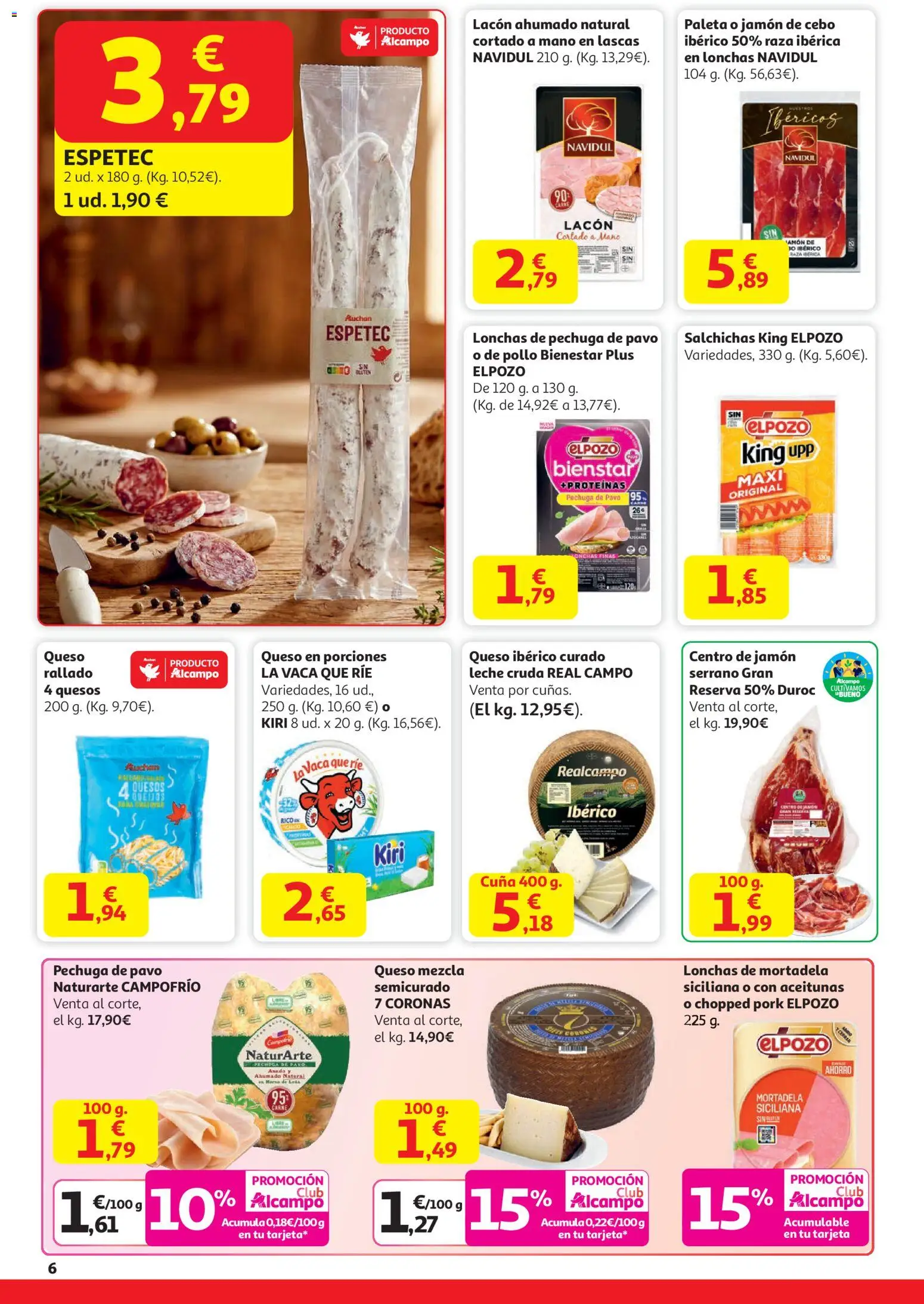 Alcampo - Superstore  │ válido desde el 15.01.2026 | Página: 6 | Productos: Leche, Queso, Jamón, Cuna