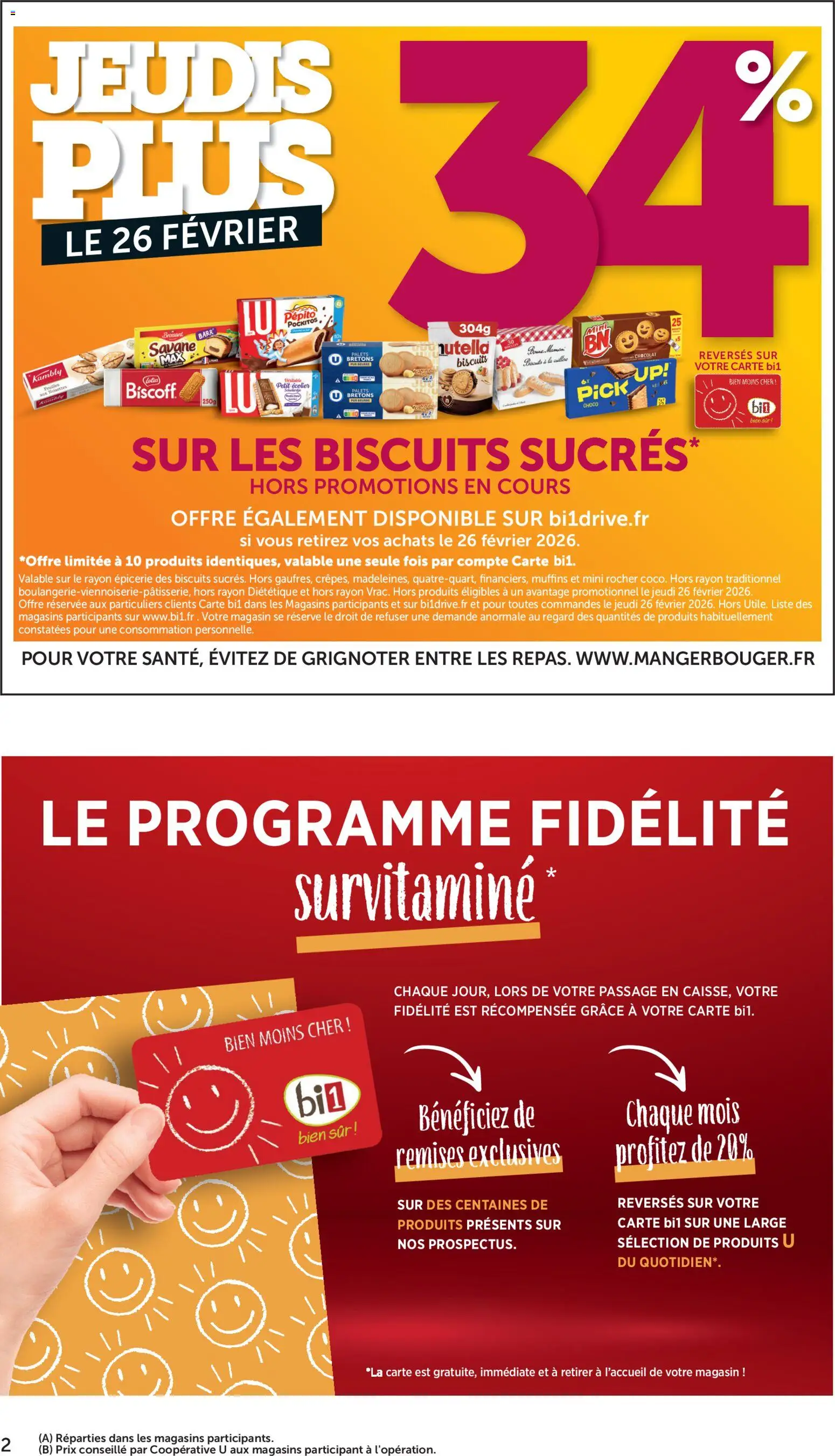 {H1} | Page: 2 | Produits: Muffins, Nutella, Chocolat, Biscuits