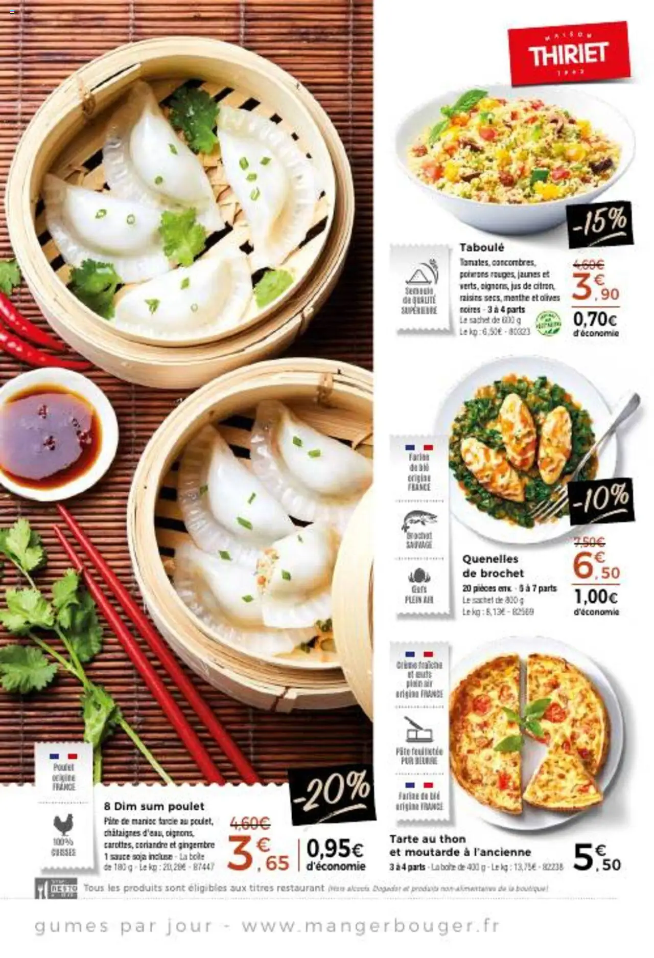  | Page: 9 | Produits: Pâte feuilletée, Coriandre, Moutarde, Jus