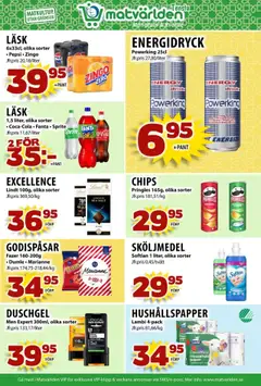 Matvärlden reklamblad aktuell från 11.08.2025 | Sida: 4 | Produkter: Zingo, Chips, Fanta, Energidryck