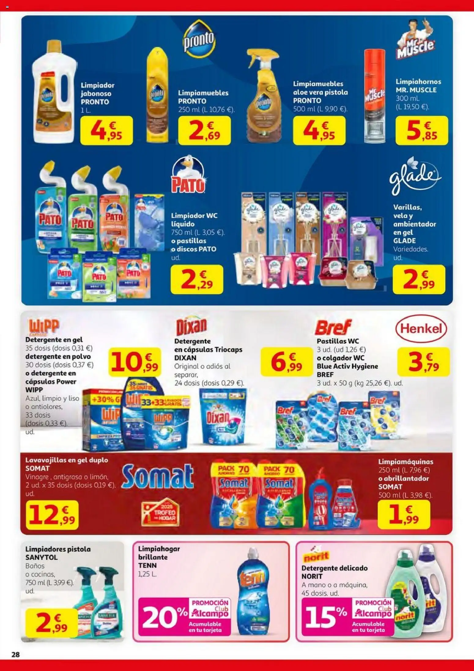 Alcampo - HG Nacional │ válido desde el 23.10.2025 | Página: 28 | Productos: Polvo, Detergente, Vela, Lavavajillas