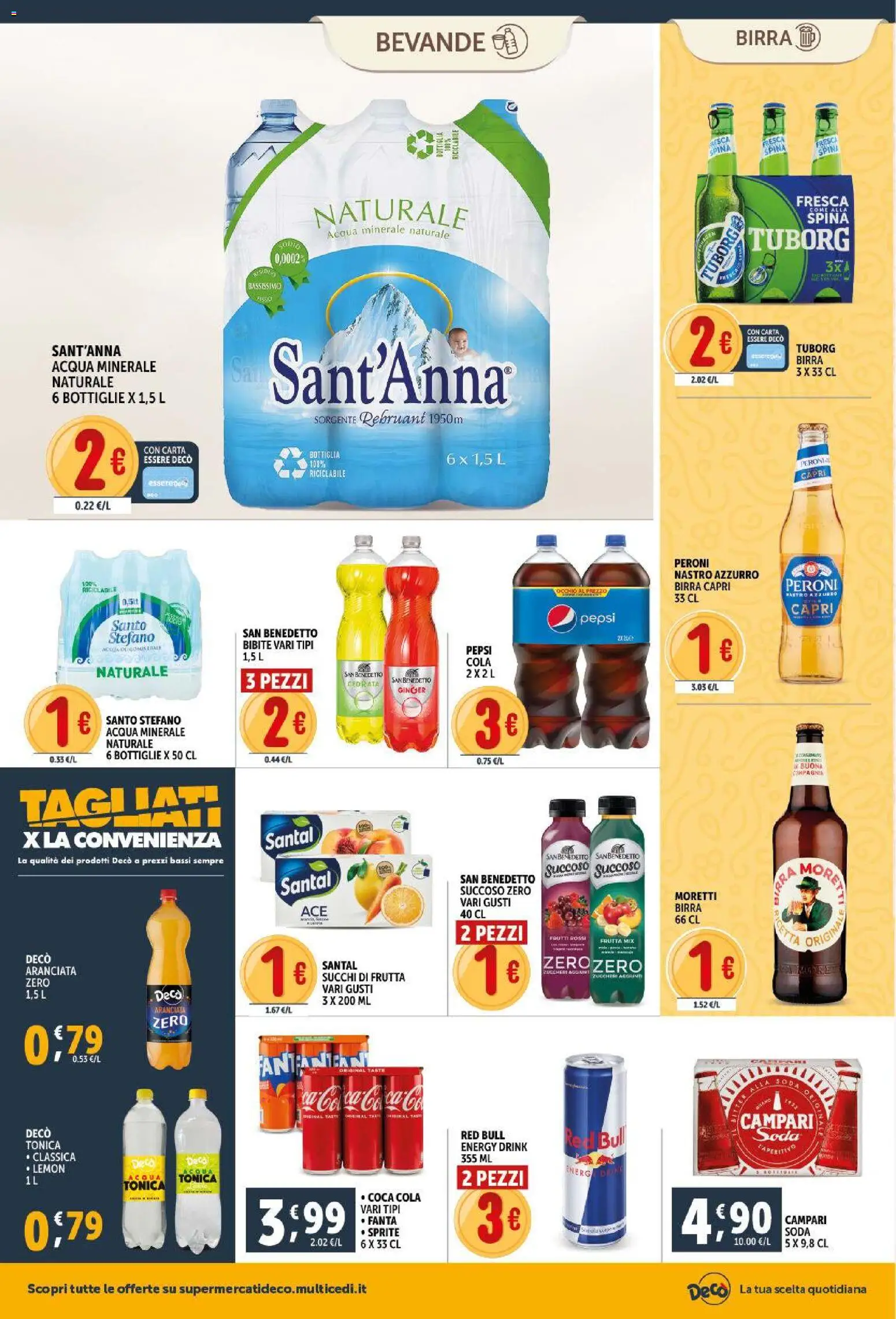 Volantino Decò del 11.02.2026 | Pagina: 16 | Prodotti: Frutta, Acqua minerale, Cedrata, Coca Cola
