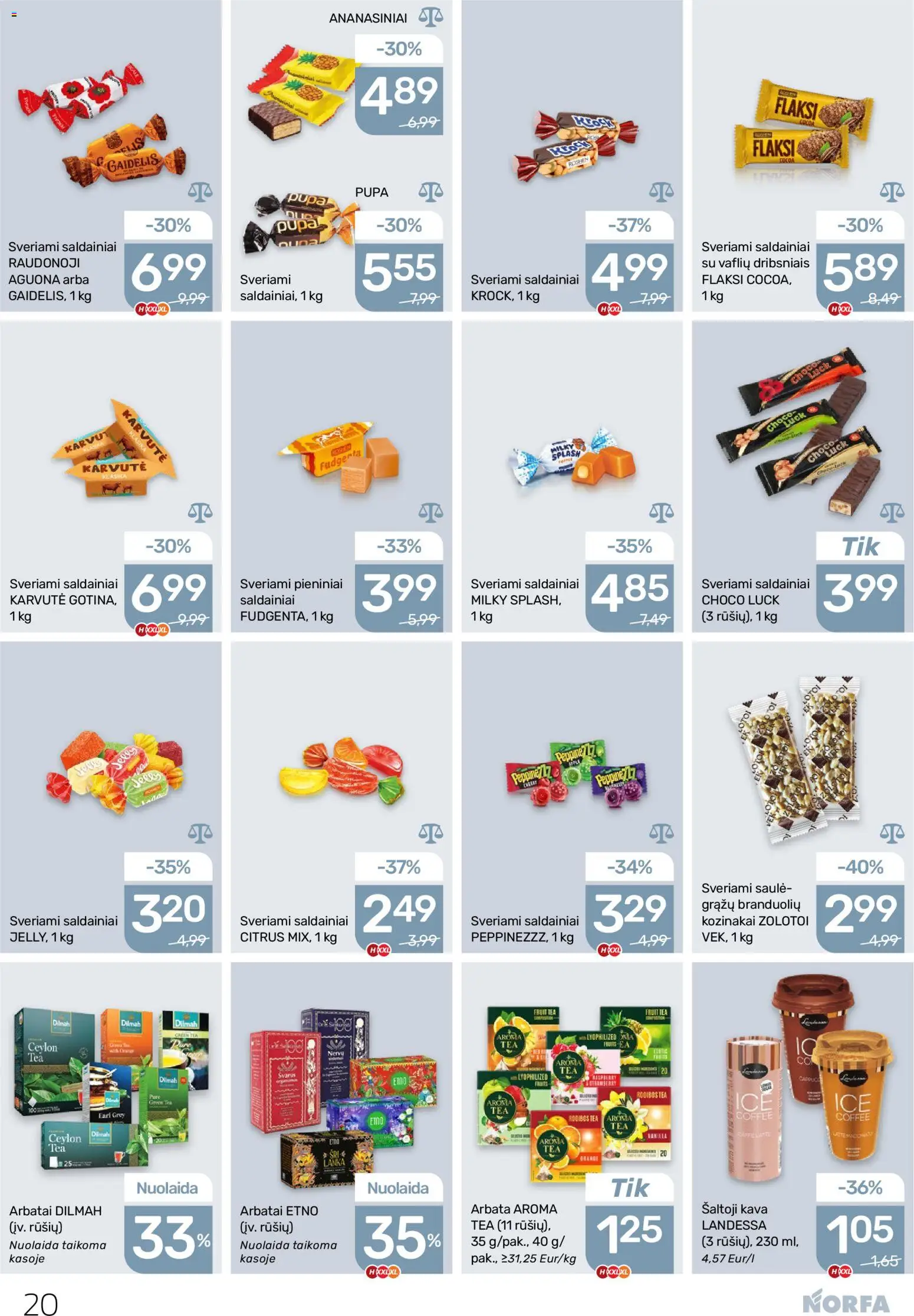 NORFA akcijos nuo 13.11.2025 | Puslapis: 20 | Prekių: Kava, Arbata, Saldainiai