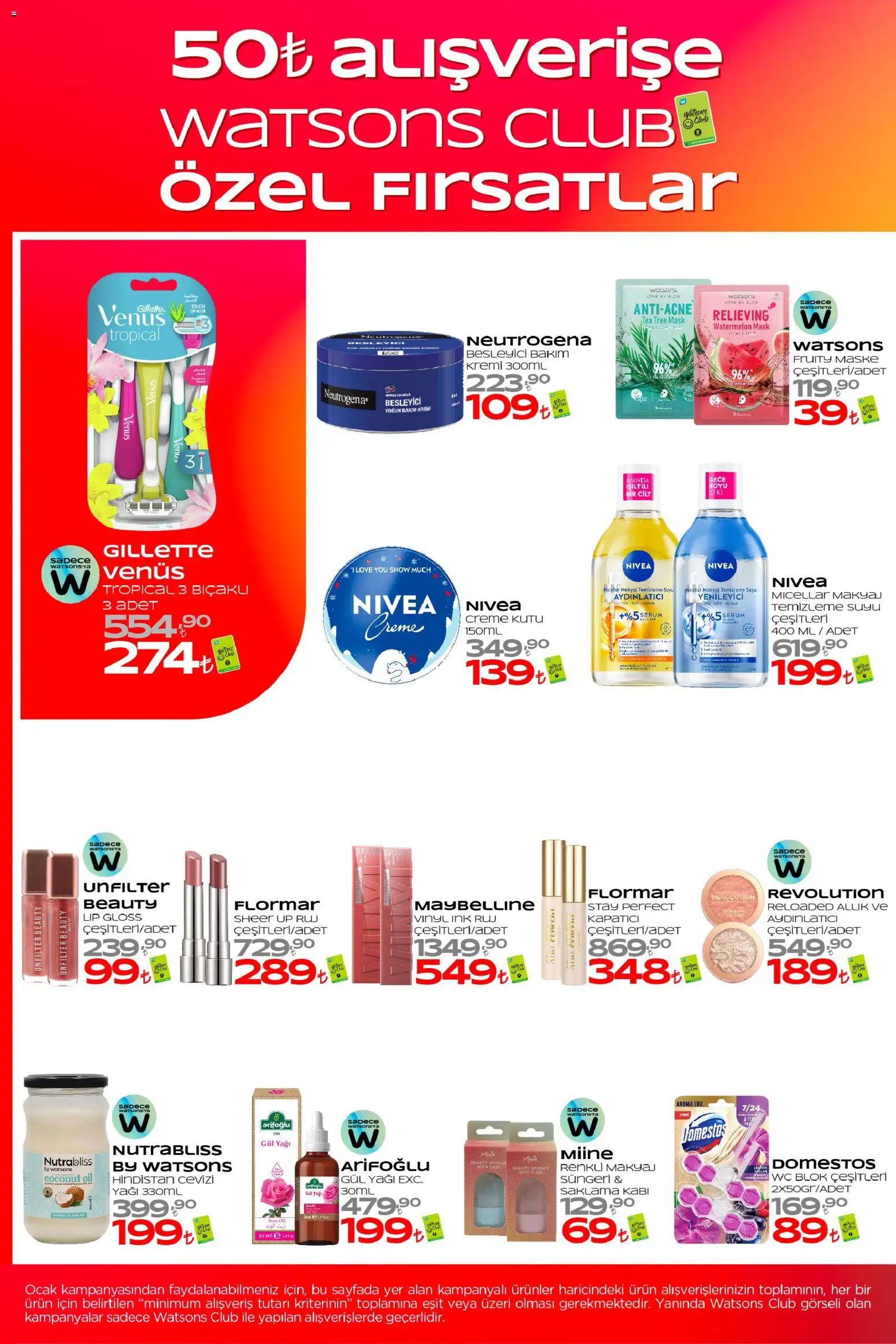 Watsons - Katalog - 02.01.2026 tarihinden itibaren geçerlidir | Sayfa: 4 | Ürünler: Gül, Hindistan Cevizi, Makyaj, Kapatıcı