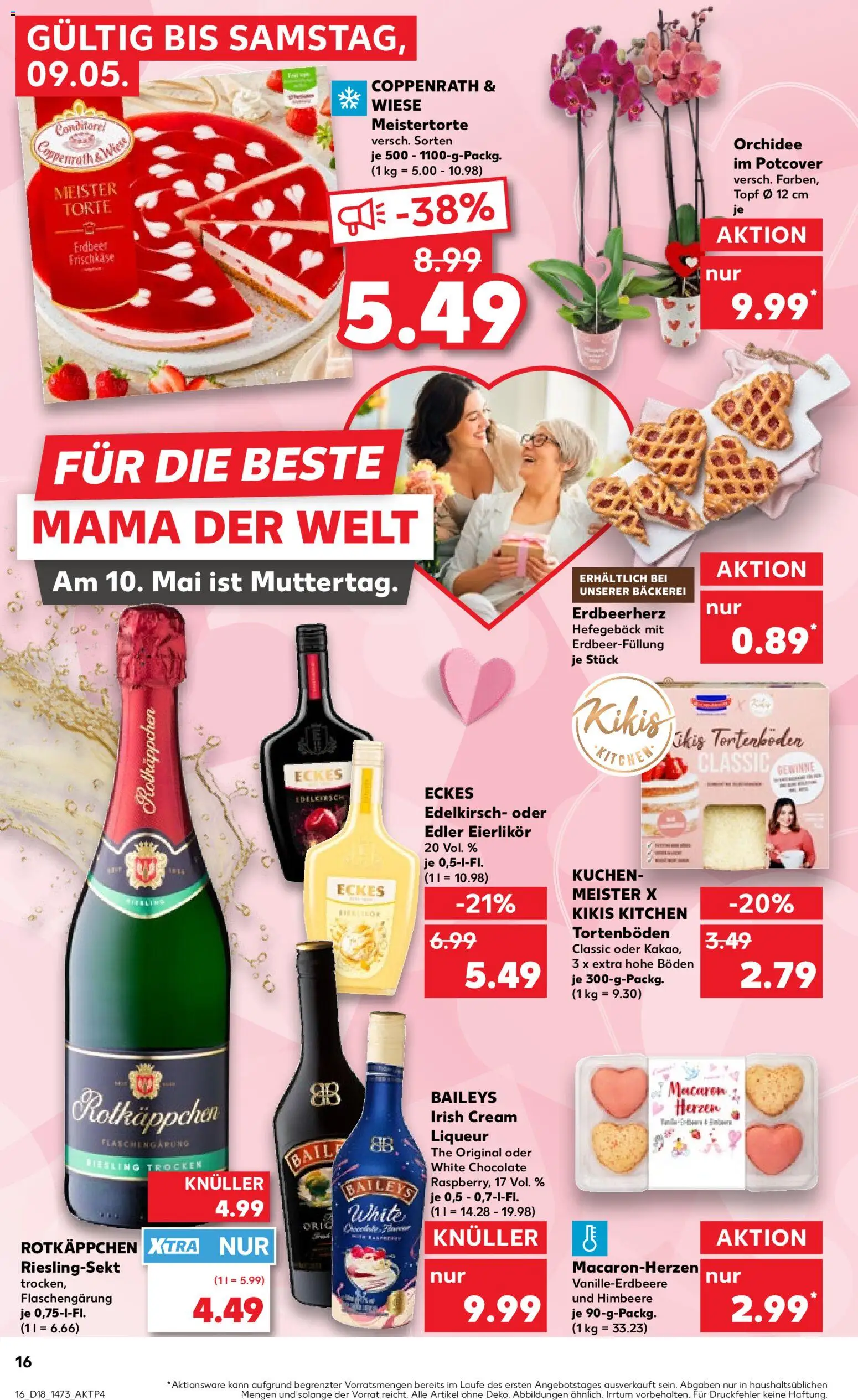 Kaufland Prospekt – gültig ab 30.04.2026 | Seite: 16 | Produkte: Bäckerei, Orchidee, Rotkäppchen, Kuchen