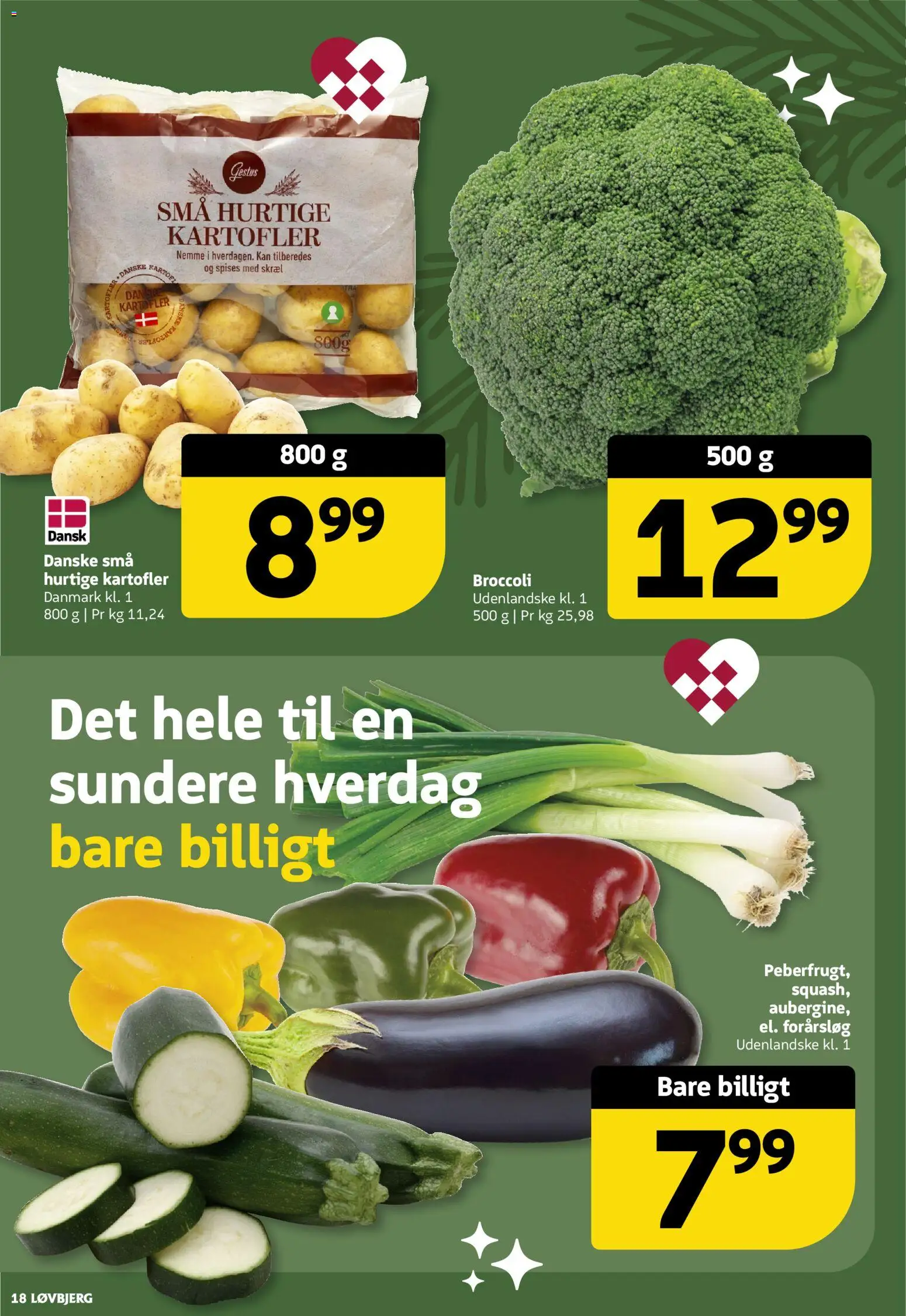 Løvbjerg tilbudsavis – gyldig fra 05.12.2025 | Side: 18 | Produkter: Kartofler, Broccoli, Forårsløg