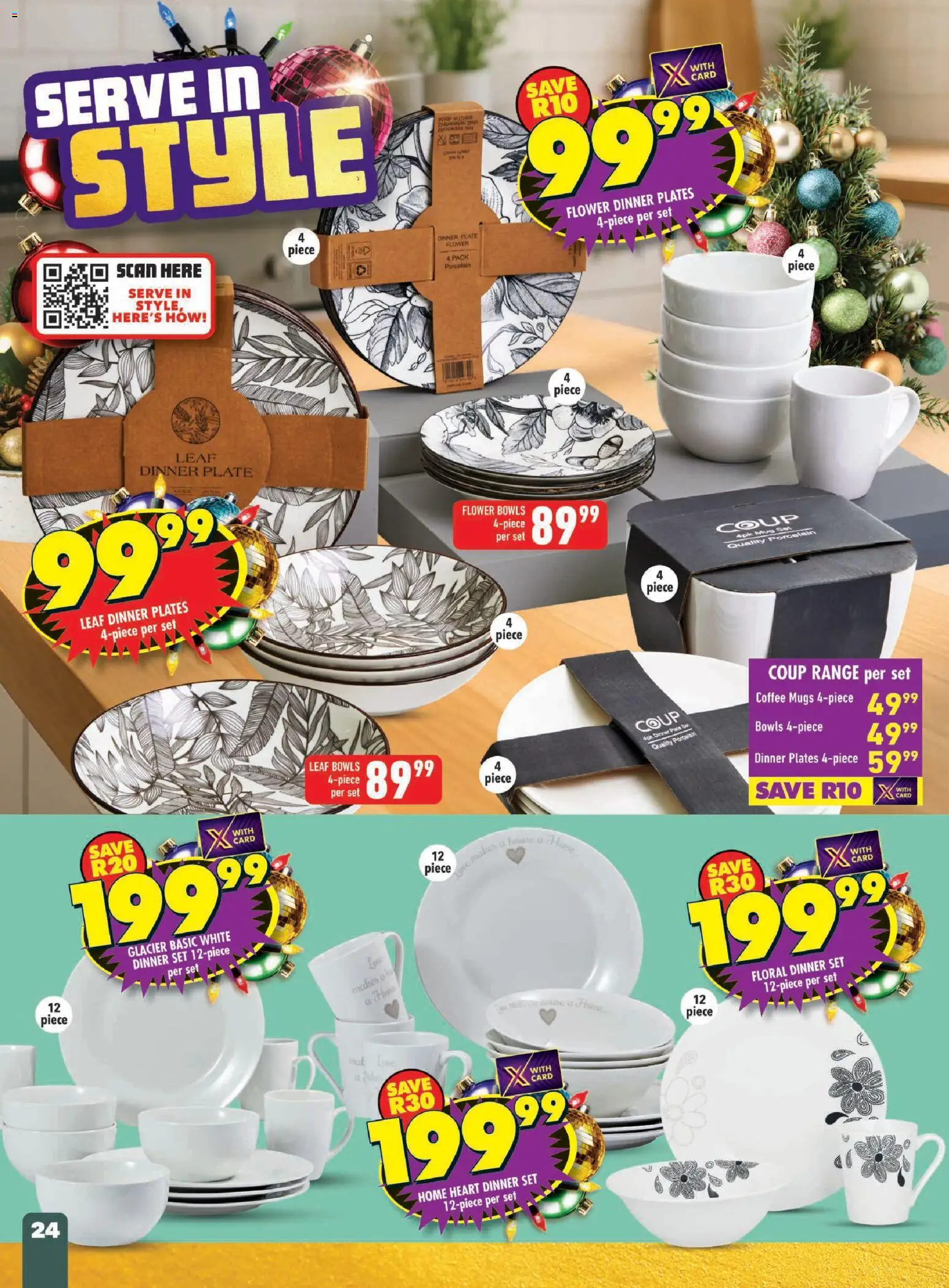 New Shoprite catalogue – valid from 24.11.2025 | Page: 24 | Products: Plate, Coffee, Bowls