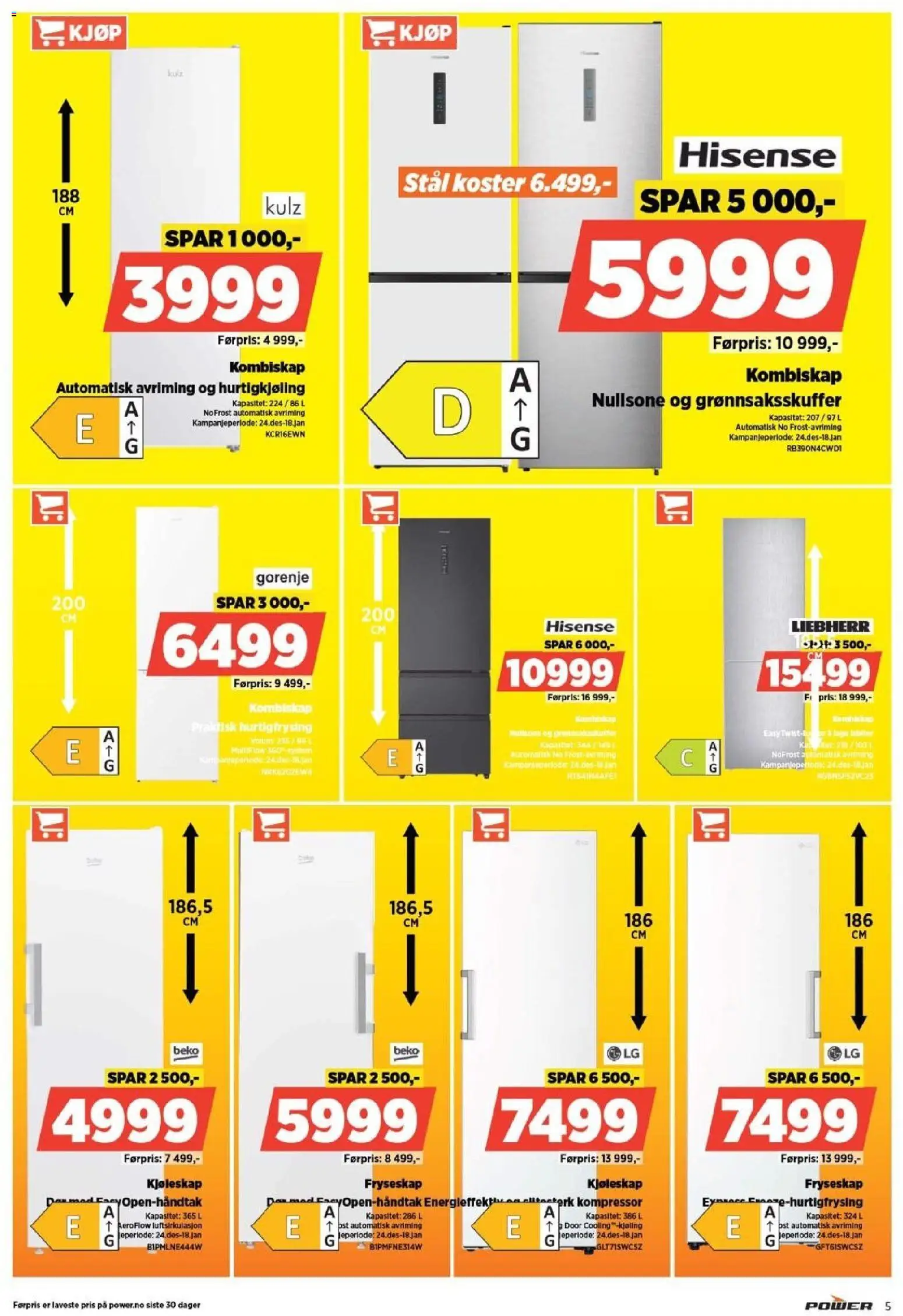 {H1} | Side: 5 | Produkter: Kompressor, Fryseskap, Kombiskap, Kjøleskap