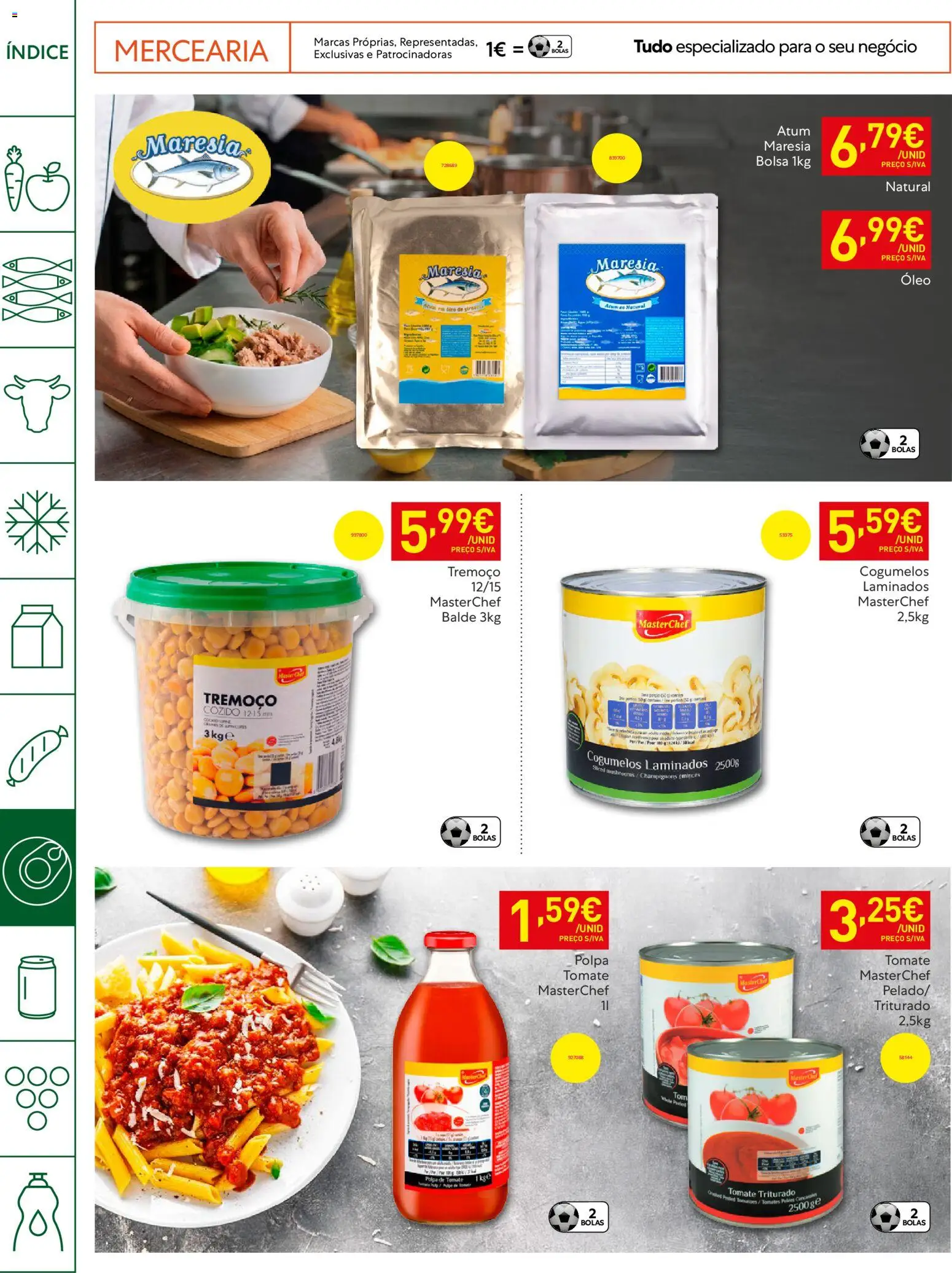 Recheio - Horeca Bons Negócios Madeira │ válido de 21.04.2026 | Página: 20 | Produtos: Atum, Bolsa, Balde, Tomate