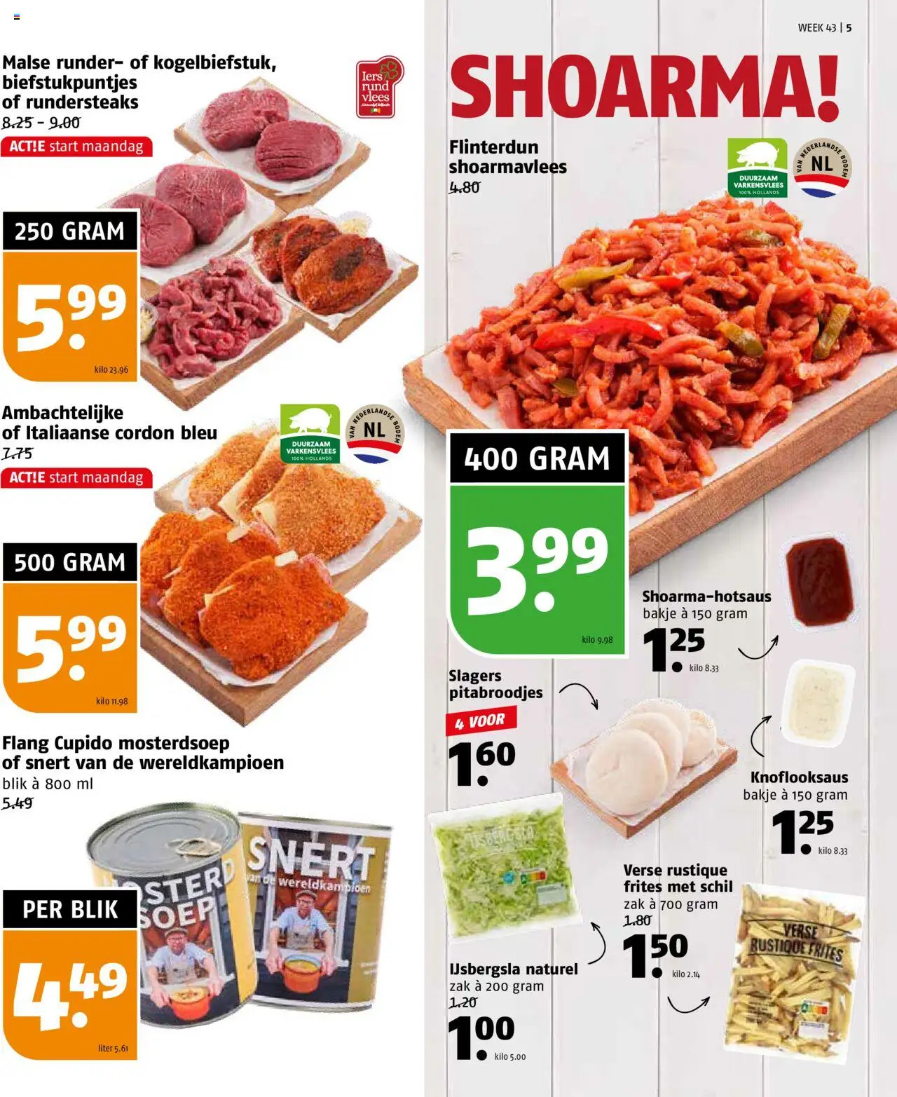 {H1} | Pagina: 5 | Producten: Varkensvlees, Kisperec, Zak