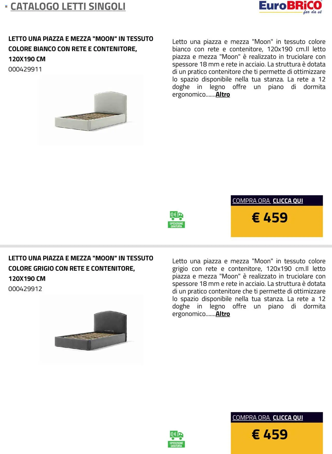 Volantino Eurobrico del 23.07.2025 | Pagina: 36 | Prodotti: Contenitore, Letto