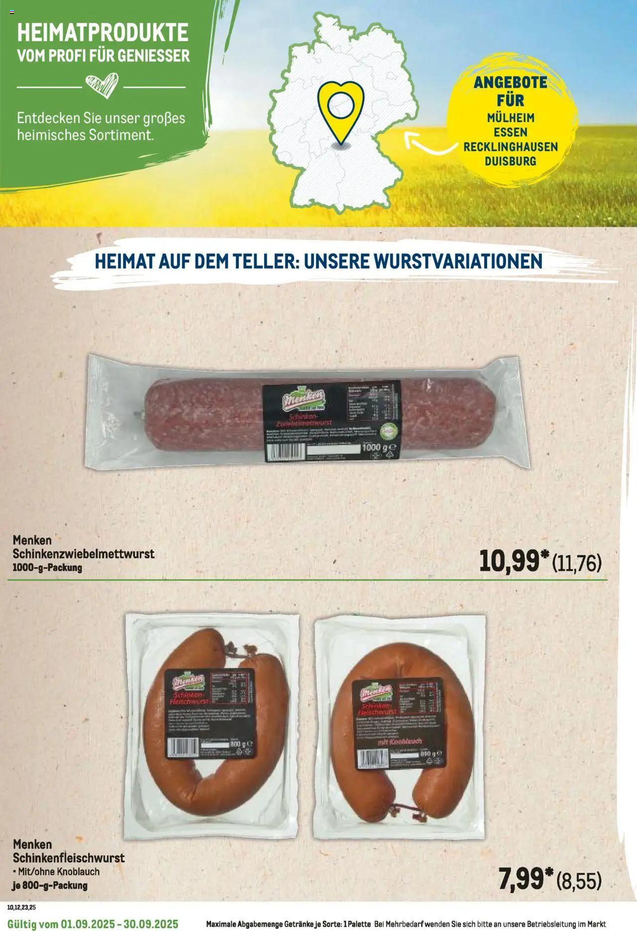 Metro Regionaler Flyer - gültig ab dem 01.09.2025 | Seite: 20 | Produkte: Knoblauch, Schinken