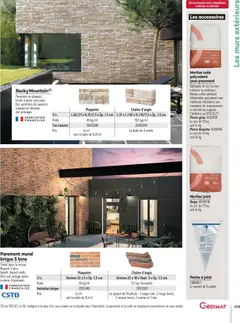 Gedimat - Prévisualisation de Gedimat - Brochure Aména-gements extérieurs valide à partir de 01.04.2026 | Page: 153 | Produits: Sac, Poids, Mortier, Colle