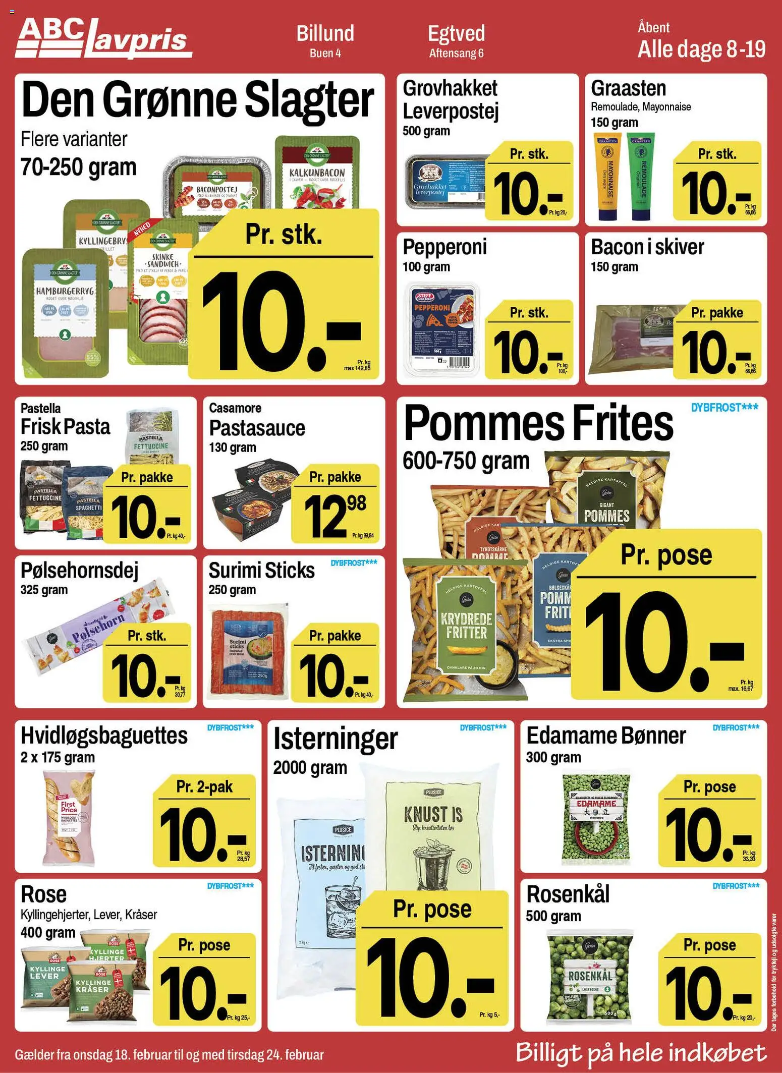 Abc Lavpris tilbudsavis – gyldig fra 18.02.2026 | Side: 5 | Produkter: Skinke, Bønner, Leverpostej, Hamburgerryg