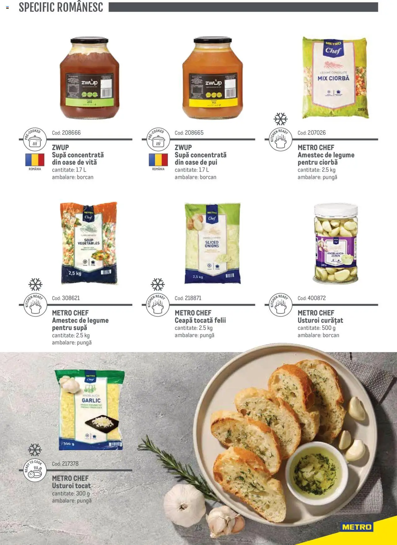 Noul catalog Metro – valabil de la 14.11.2024 | Pagină: 25 | Produse: Pungă, Borcan, Ceapă, Legume