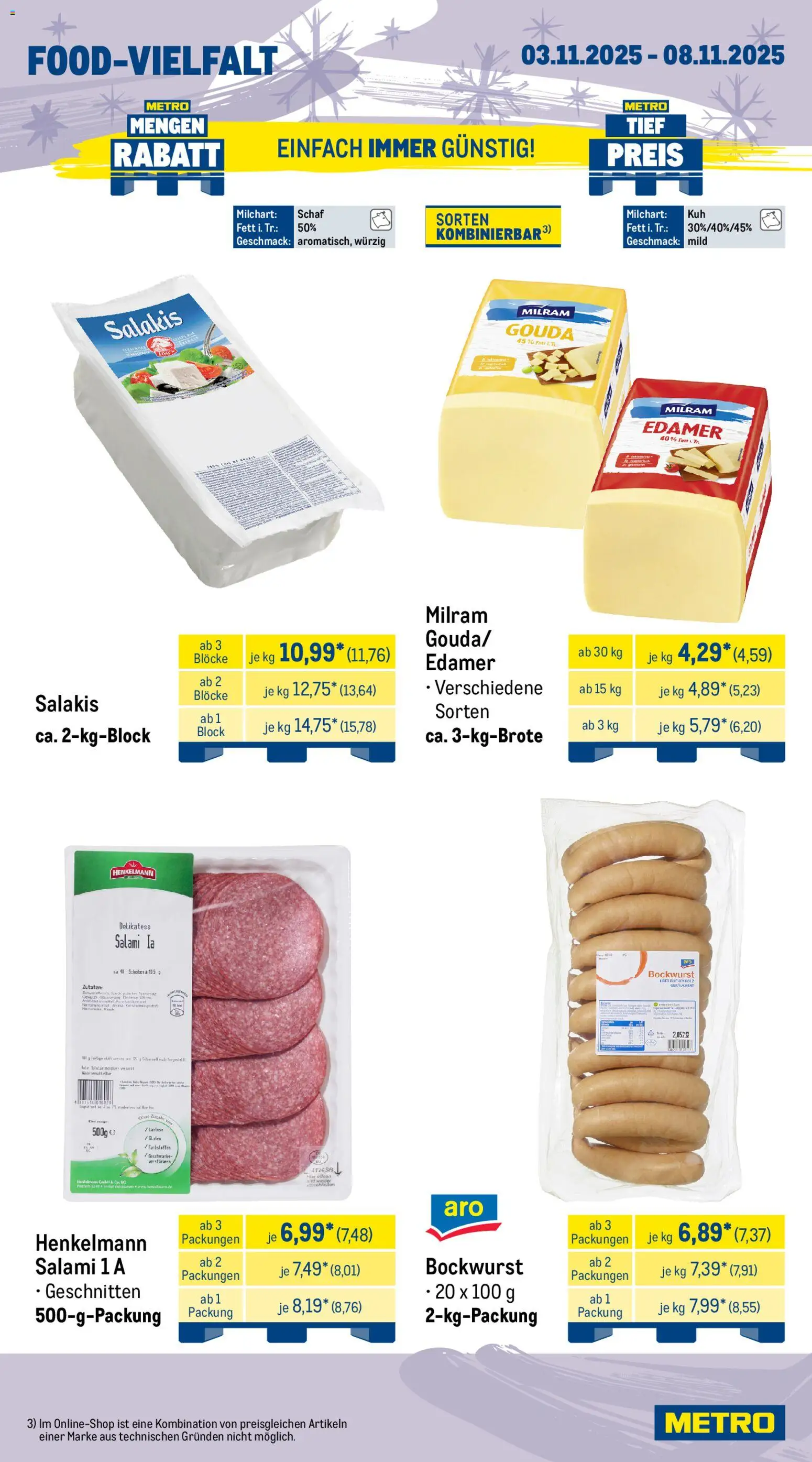 Metro - Black Friday – gültig ab 03.11.2025 | Seite: 13 | Produkte: Gouda, Edamer, Milram, Salami