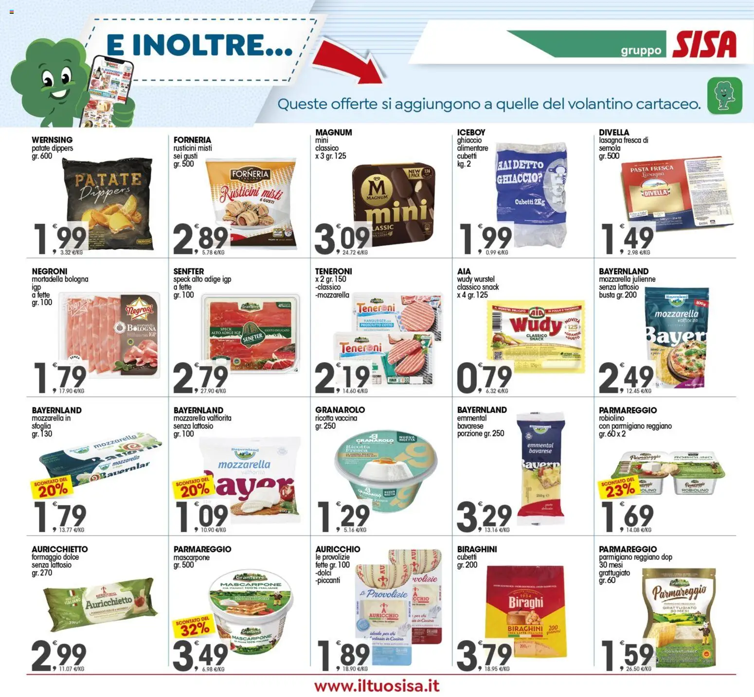 Volantino SISA del 27.12.2025 | Pagina: 12 | Prodotti: Pollo, Formaggio, Parmigiano, Hamburger