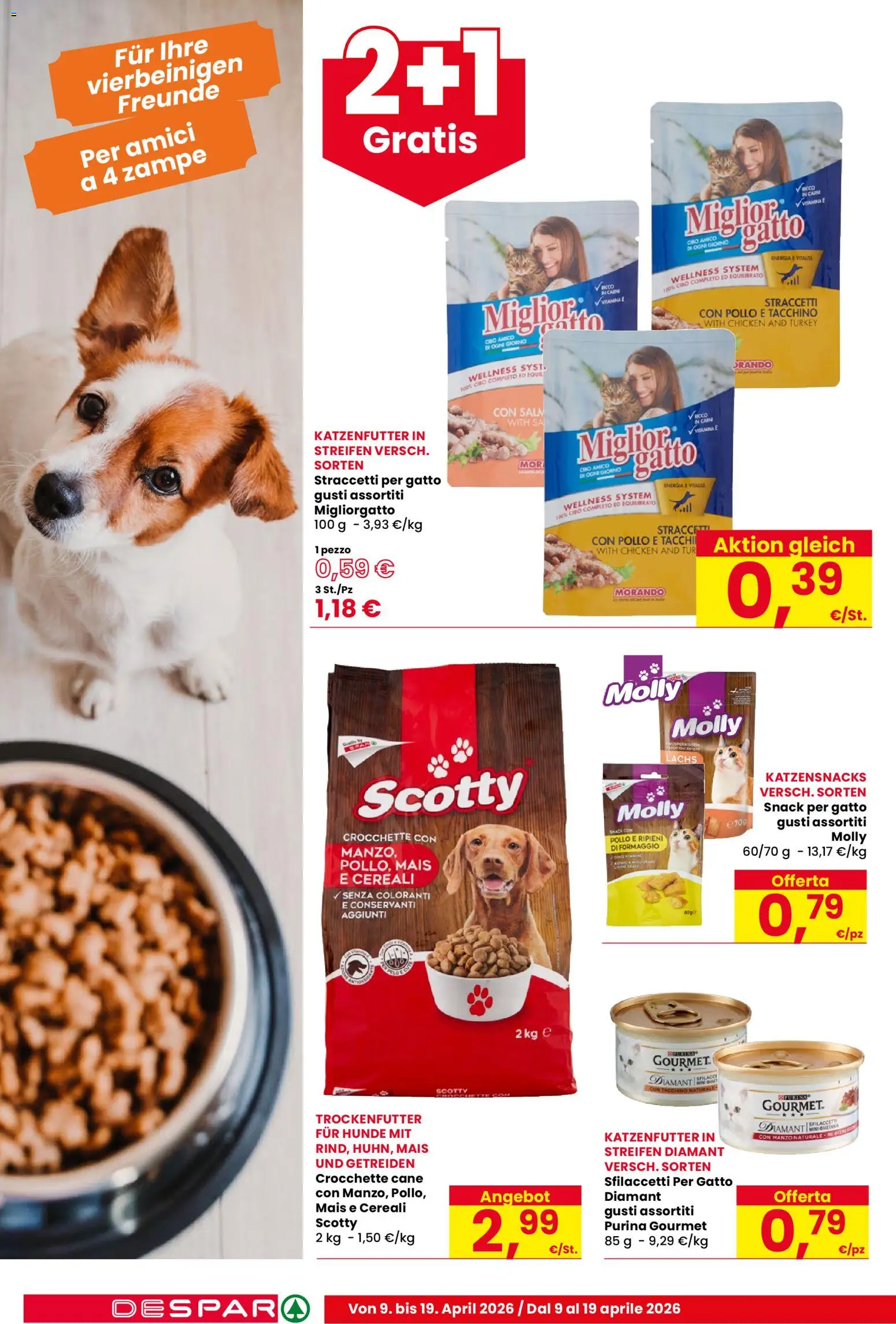 Volantino Despar del 09.04.2026 | Pagina: 14 | Prodotti: Pollo, Manzo, Formaggio, Mais