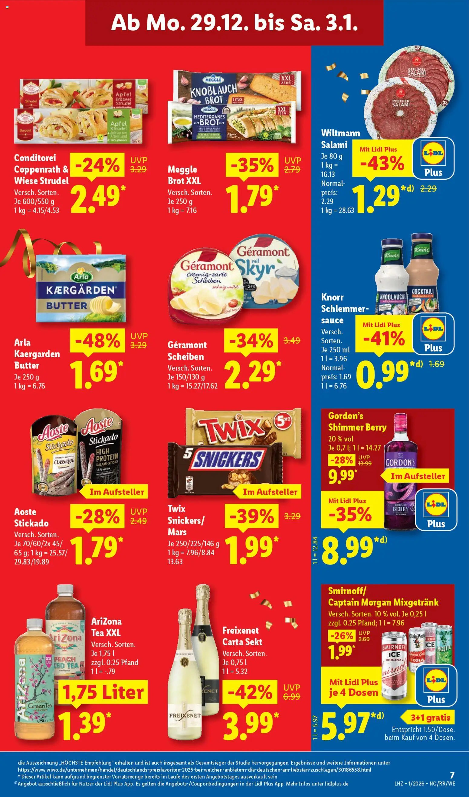 Lidl Prospekt Aarbergen – gültig ab 29.12.2025 | Seite: 15 | Produkte: Geramont, Cola, Freixenet, Knorr
