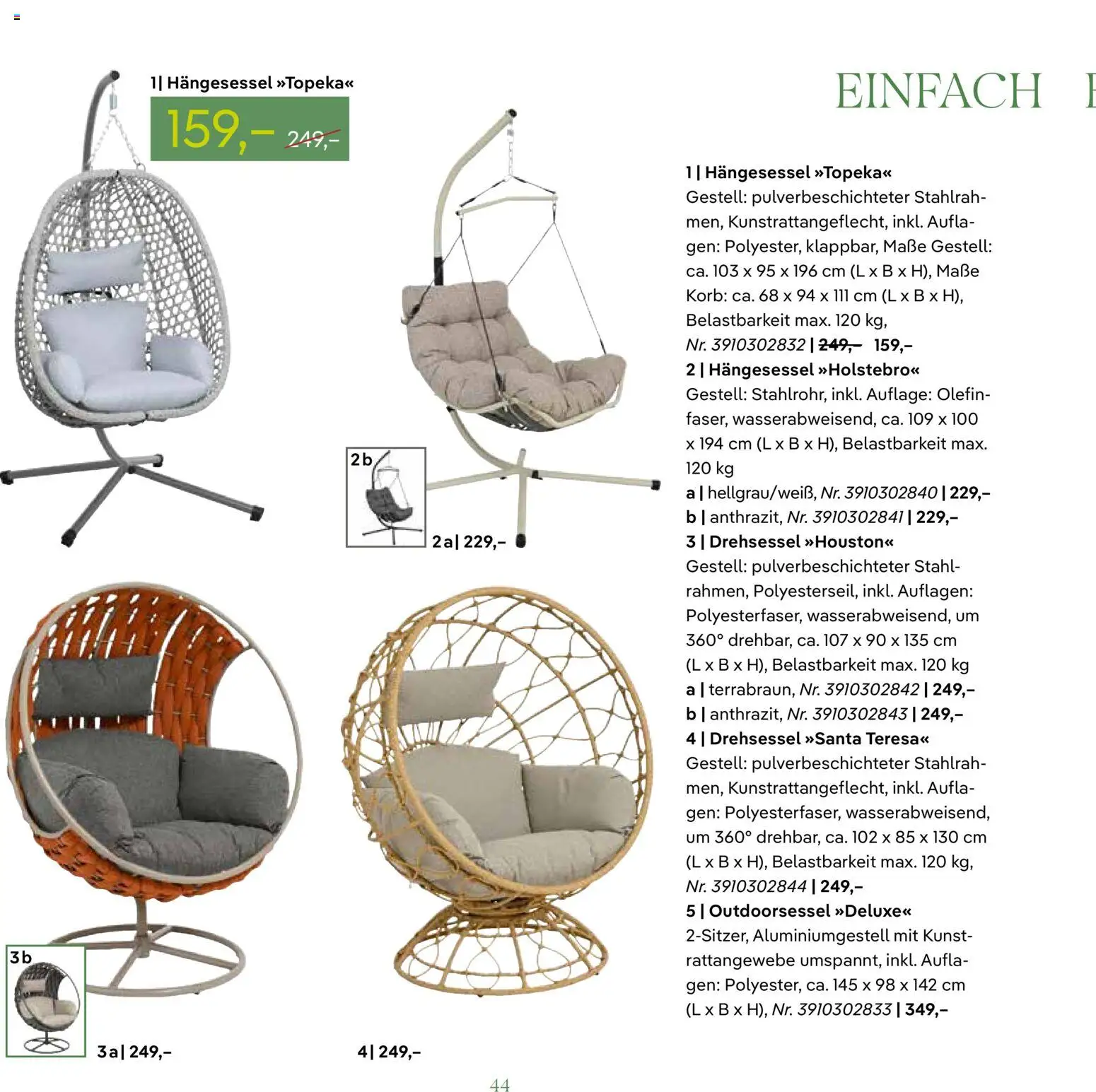 Pflanzen-Kölle GARTENMÖBEL 2026 – gültig ab 07.03.2026 | Seite: 44 | Produkte: Korb