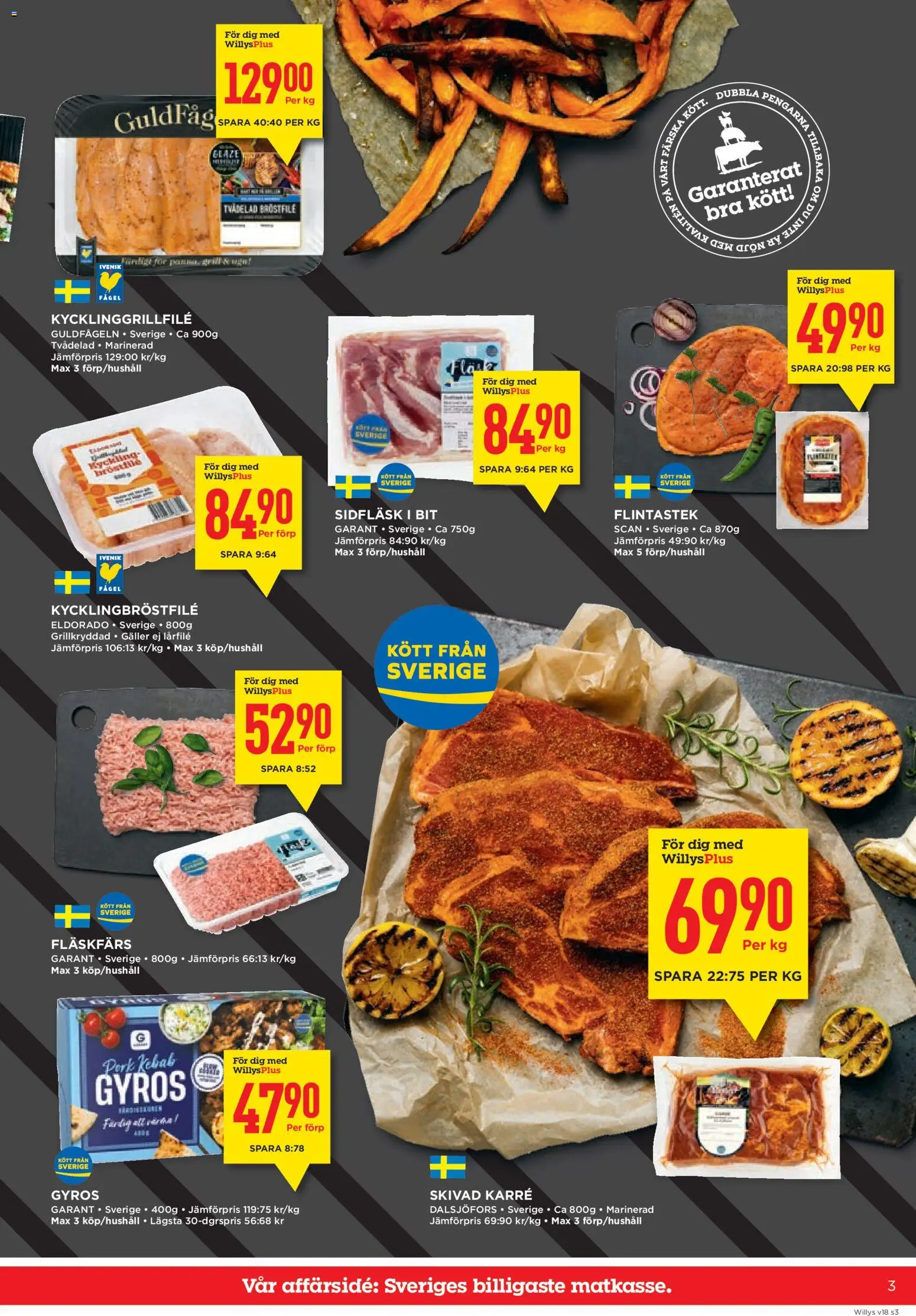 Willys reklamblad aktuell från 27.04.2026 | Sida: 3 | Produkter: Grill, Galler