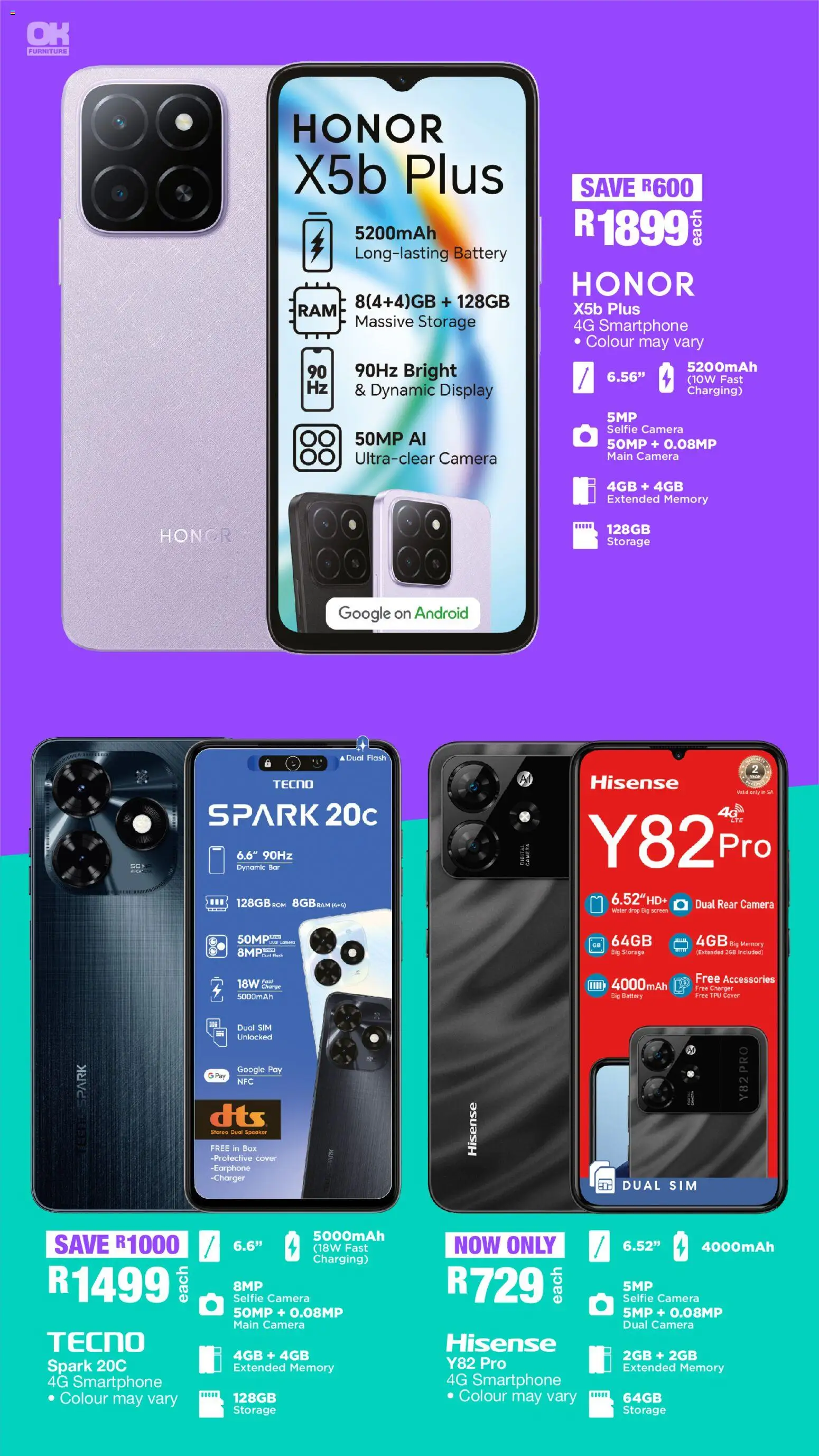 New OK Furniture catalogue – valid from 05.01.2026 | Page: 20 | Products: Sim, Cover, Battery, Charger