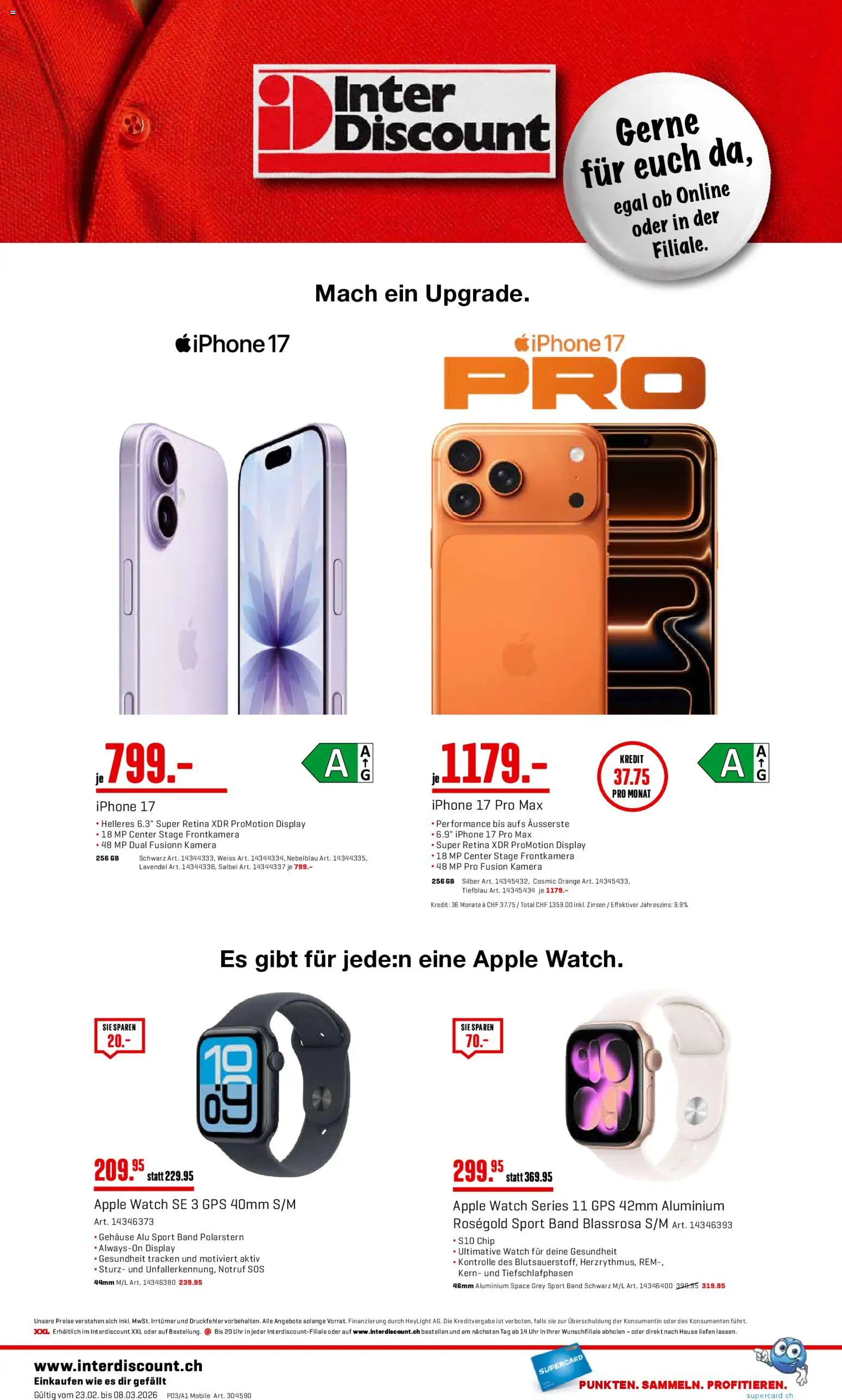 Interdiscount Aktionen Mobile – gültig ab 23.02.2026 | Seite: 8 | Produkte: Uhr, Apple, Iphone, Apple Watch