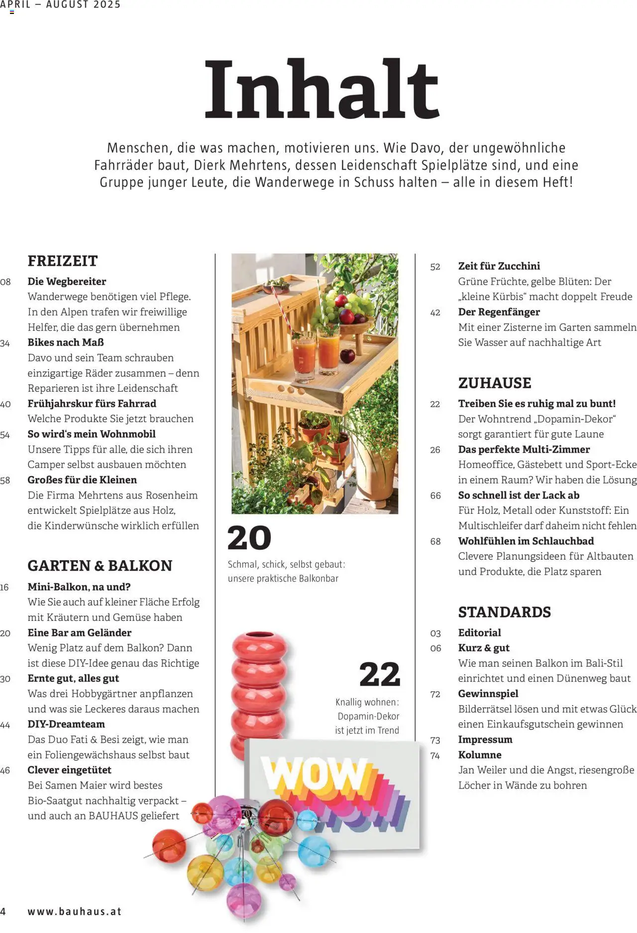 Bauhaus passt! Magazin gültig ab 14.04.2025 | Seite: 4 | Produkte: Wasser, Gemüse, Kürbis