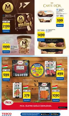Tesco akciós ujság - amely érvényes a következő dátumtól: 26.06.2025 | Oldal: 18 | Termékek: Szőlő, Tiramisu, Szalámi, Jégkrém