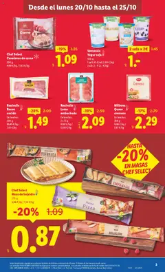 Vista previa Chef Select Canelones de carne, 300 g, 4,50 €/kg/3,63 €/kg válido desde el 20.10.2025 | Página: 3 | Productos: Queso, Yogur, Pizza, Canelones
