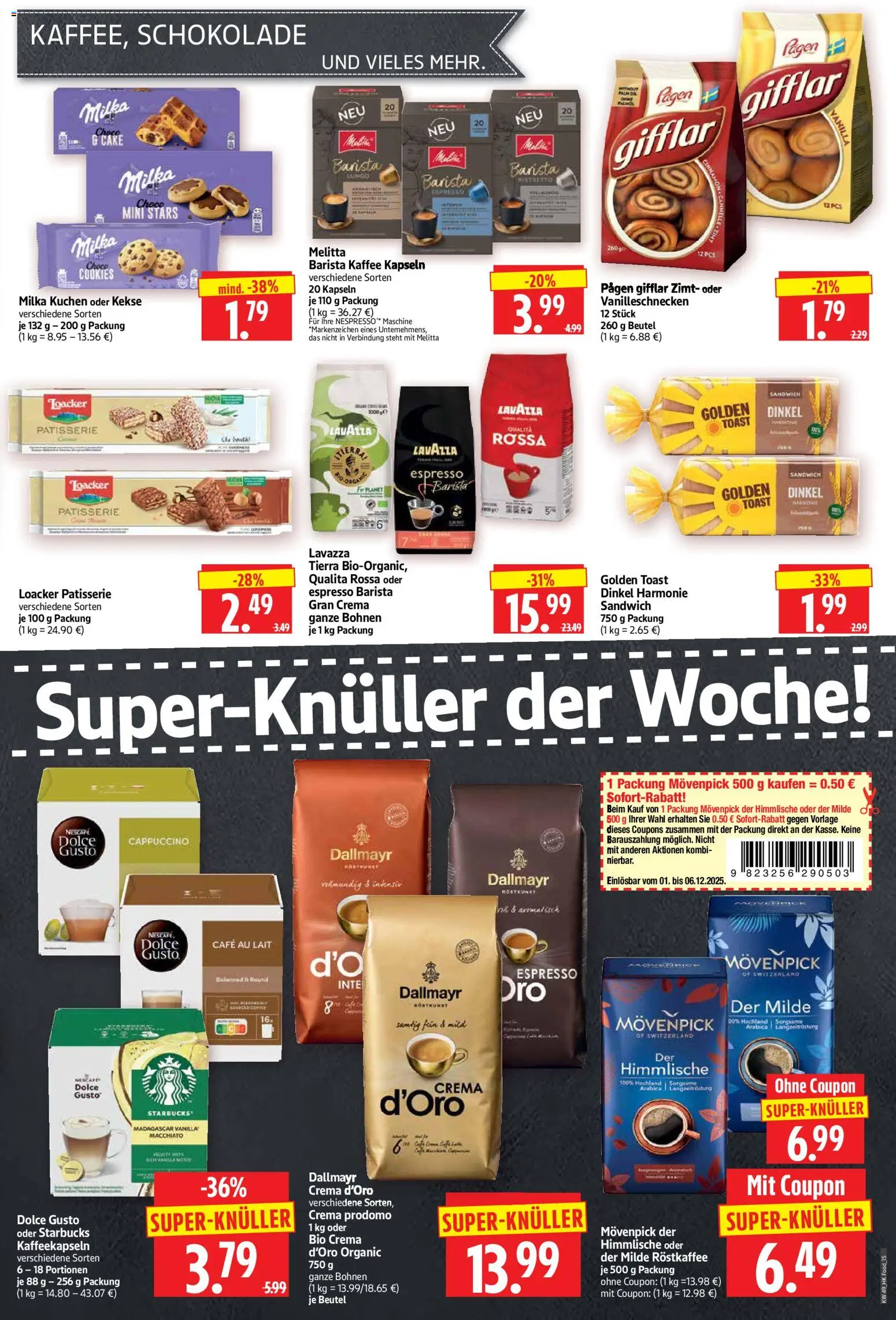 HERKULES Prospekt 	 – gültig ab 01.12.2025 | Seite: 15 | Produkte: Nescafe, Toast, Starbucks, Milka