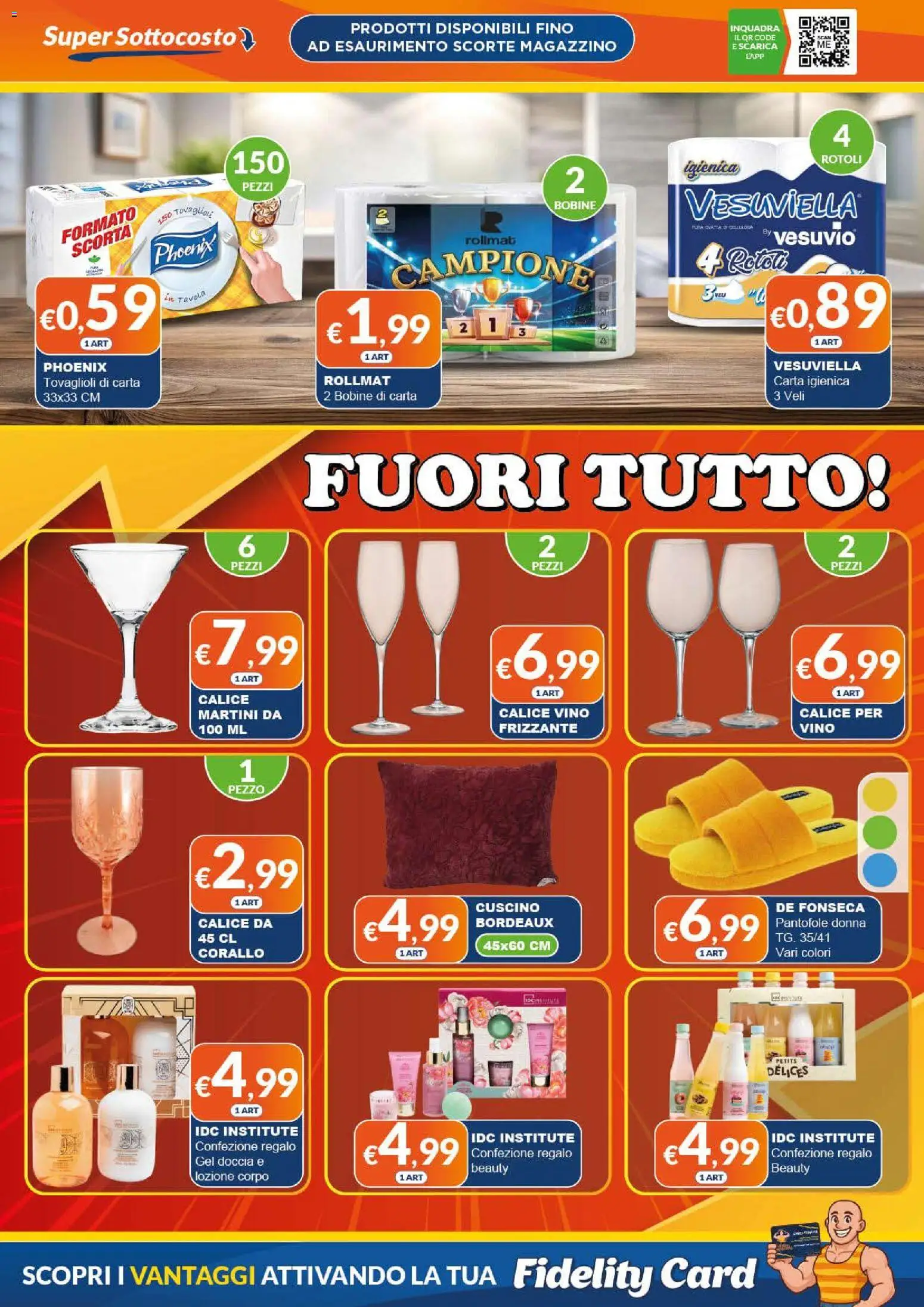 Volantino Mister Risparmio del 23.03.2026 | Pagina: 7 | Prodotti: Calice, Carta igienica, Cuscino, Doccia