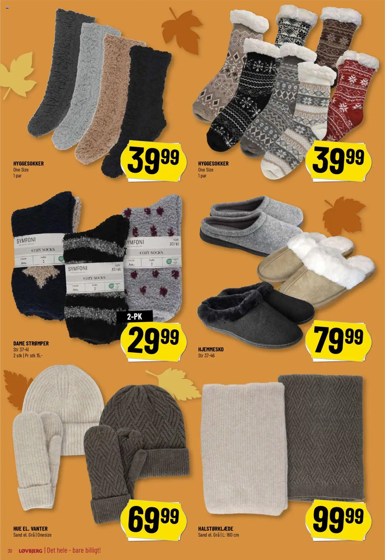 Løvbjerg tilbudsavis – gyldig fra 10.10.2025 | Side: 32 | Produkter: Vanter, Hjemmesko, Halstørklæde, Hue
