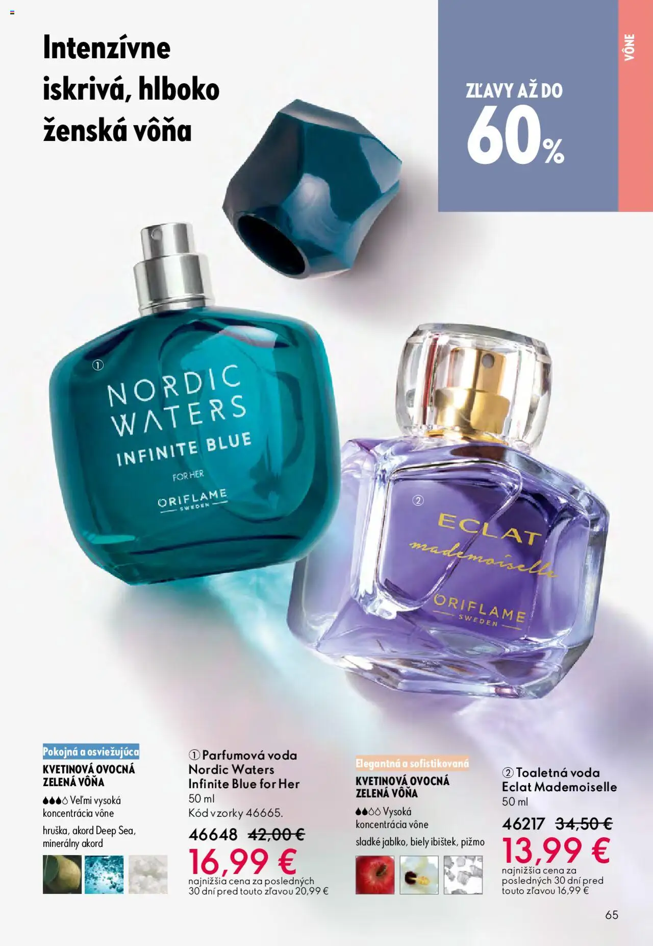 Nové Oriflame akcie – leták je platný od 22.10.2025 | Strana: 65 | Produkty: Toaletná voda, Voda