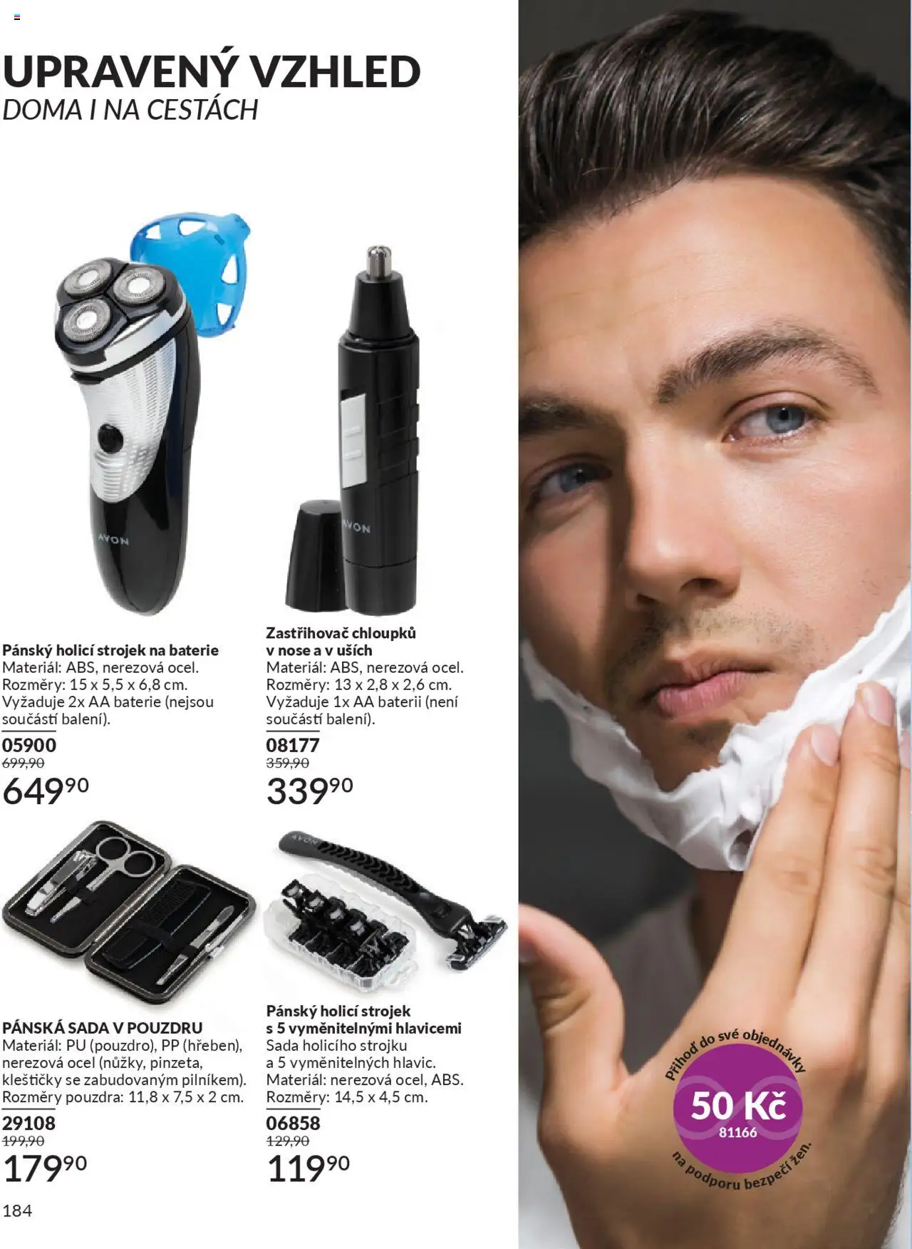 Avon katalog 9/2025 od 01.09.2025 | Strana: 186 | Produkty: Zastřihovač, Holicí strojek, Baterie, Zastřihovač chloupků
