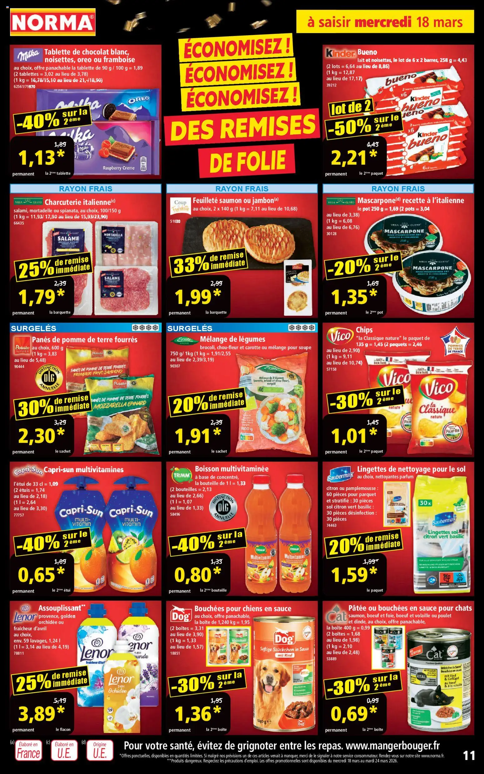 {H1} | Page: 11 | Produits: Étui, Pomme, Mozzarella, Saumon