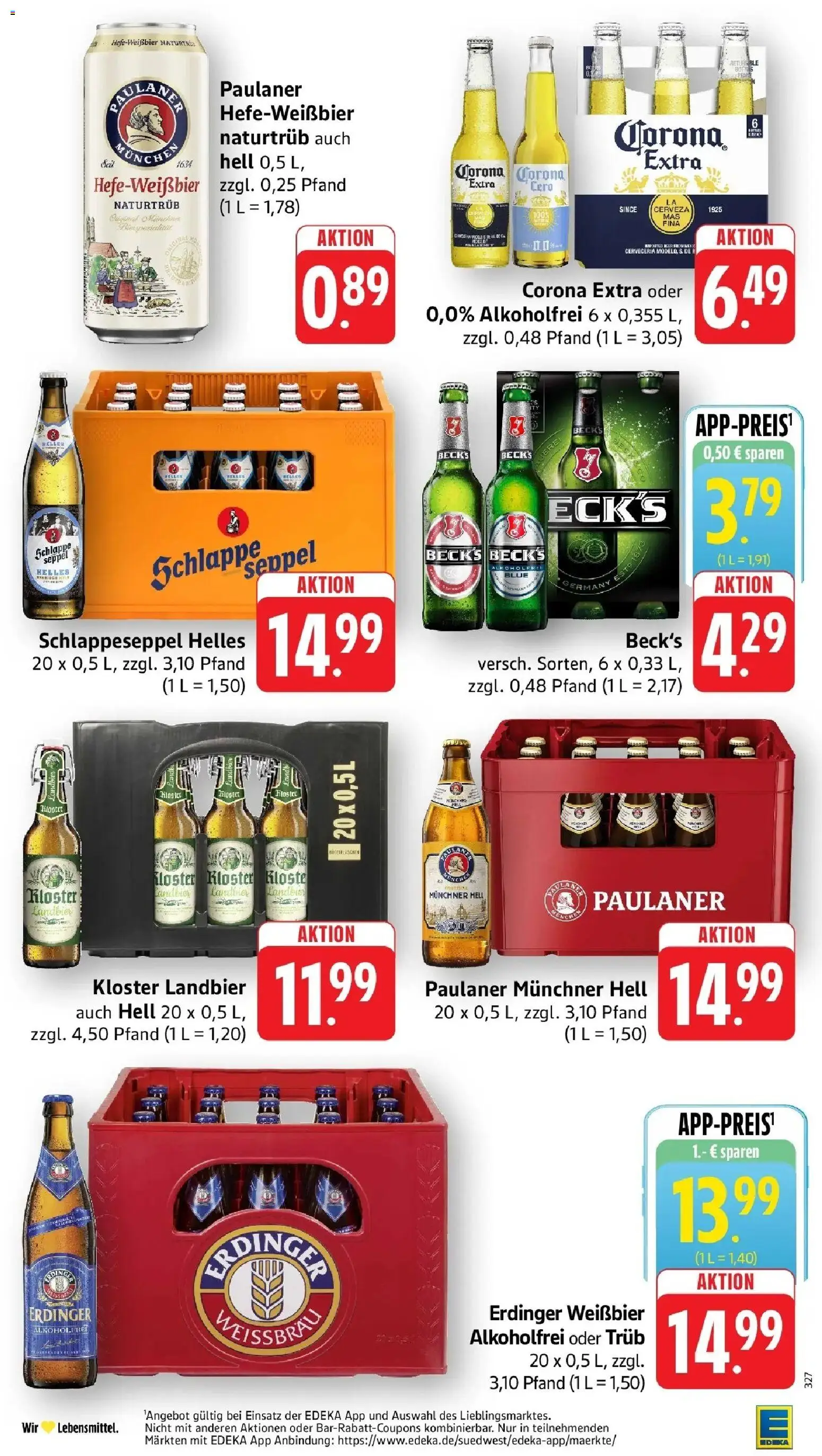 Edeka prospekt Großostheim	 – gültig ab 05.04.2026 | Seite: 35 | Produkte: Erdinger, Weißbier, Paulaner